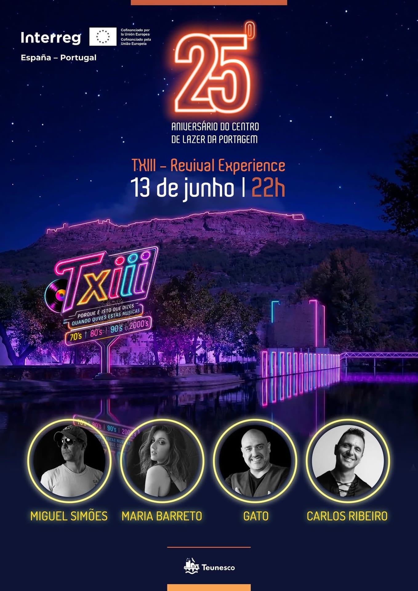Cartaz de 25.º Aniversário do Centro de Lazer da Portagem
