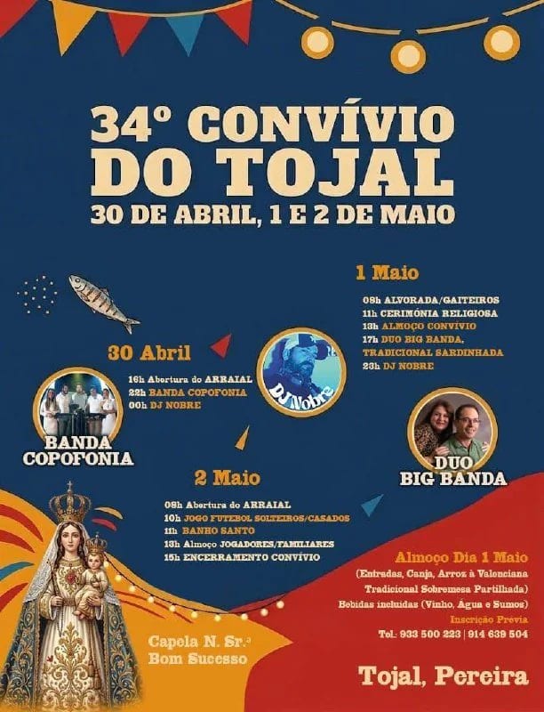 Cartaz de 34.º Convívio do Tojal