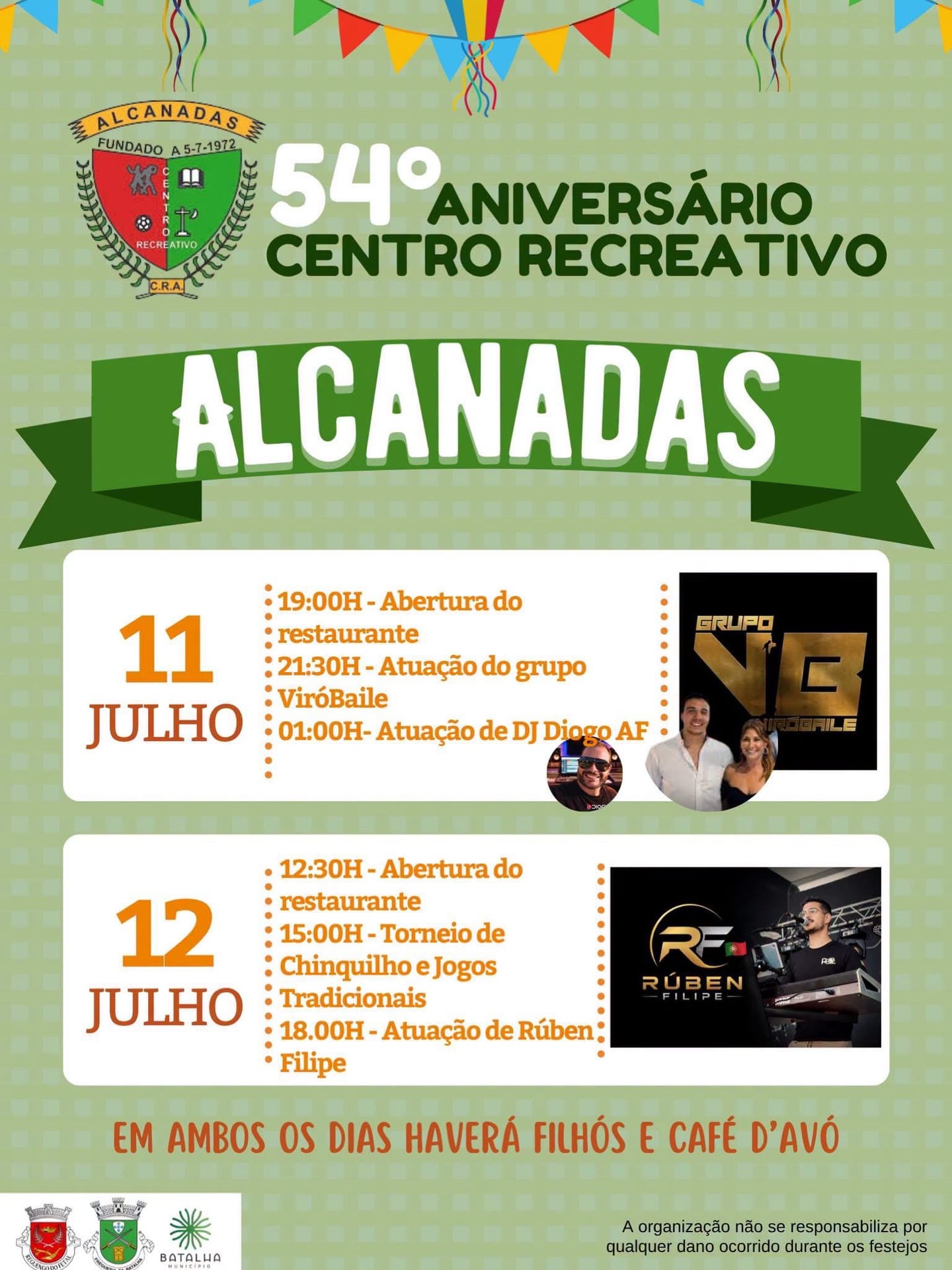 Cartaz de 54.º Aniversário do Centro Recreativo