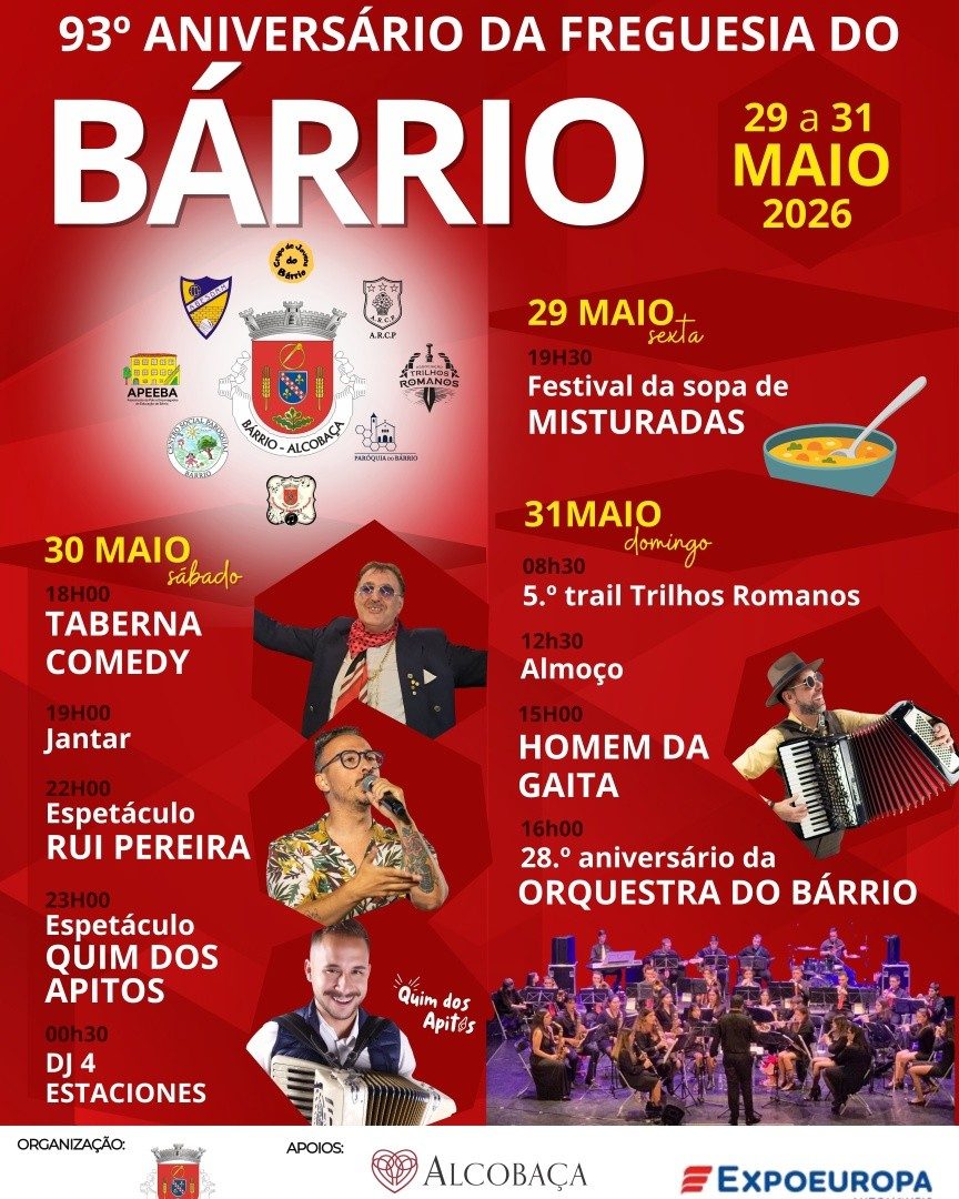 Cartaz de 93.º Aniversário da Freguesia do Bárrio