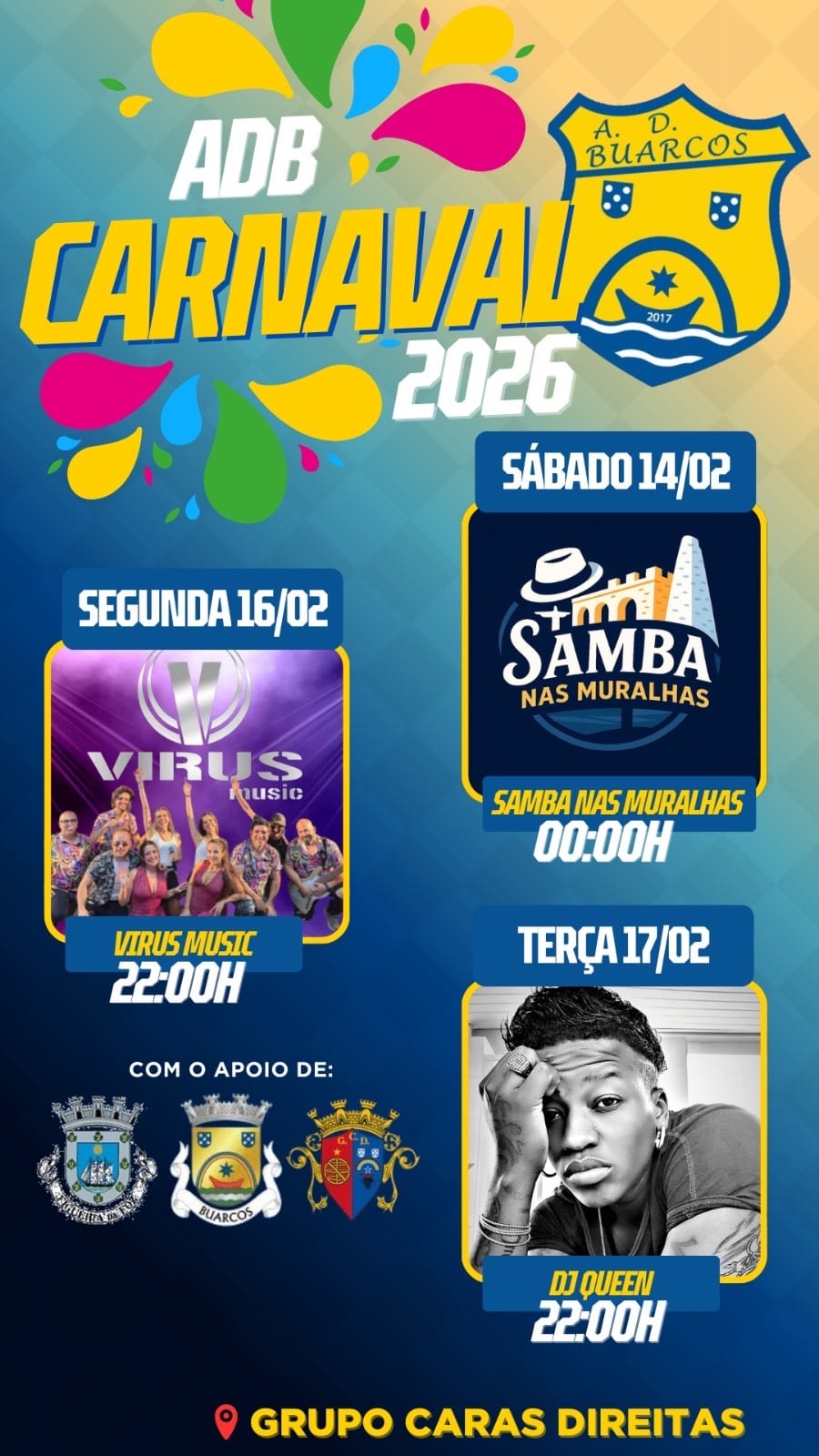 Cartaz de ADB Baile de Carnaval