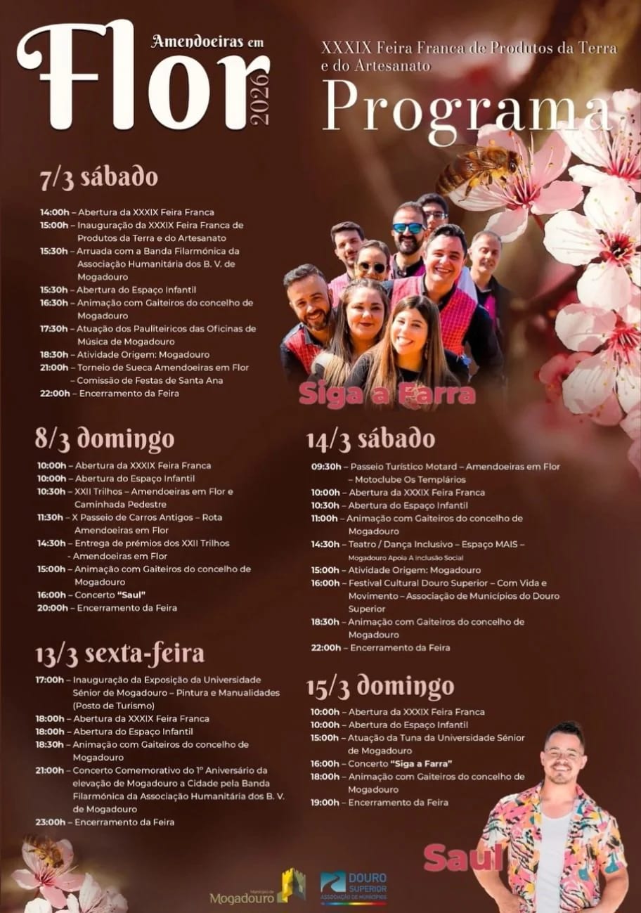 Cartaz de Amendoeiras em Flor - XXXIX Feira Franca de Produtos da Terra e do Artesanato