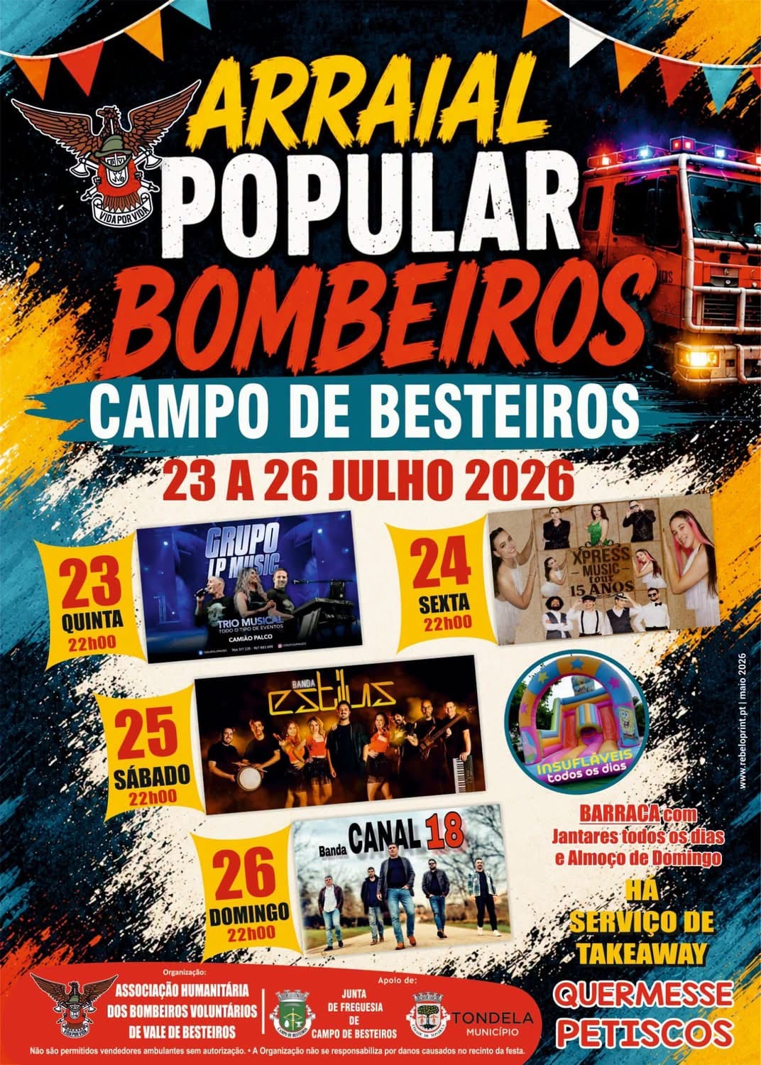 Cartaz de Arraial Popular dos Bombeiros