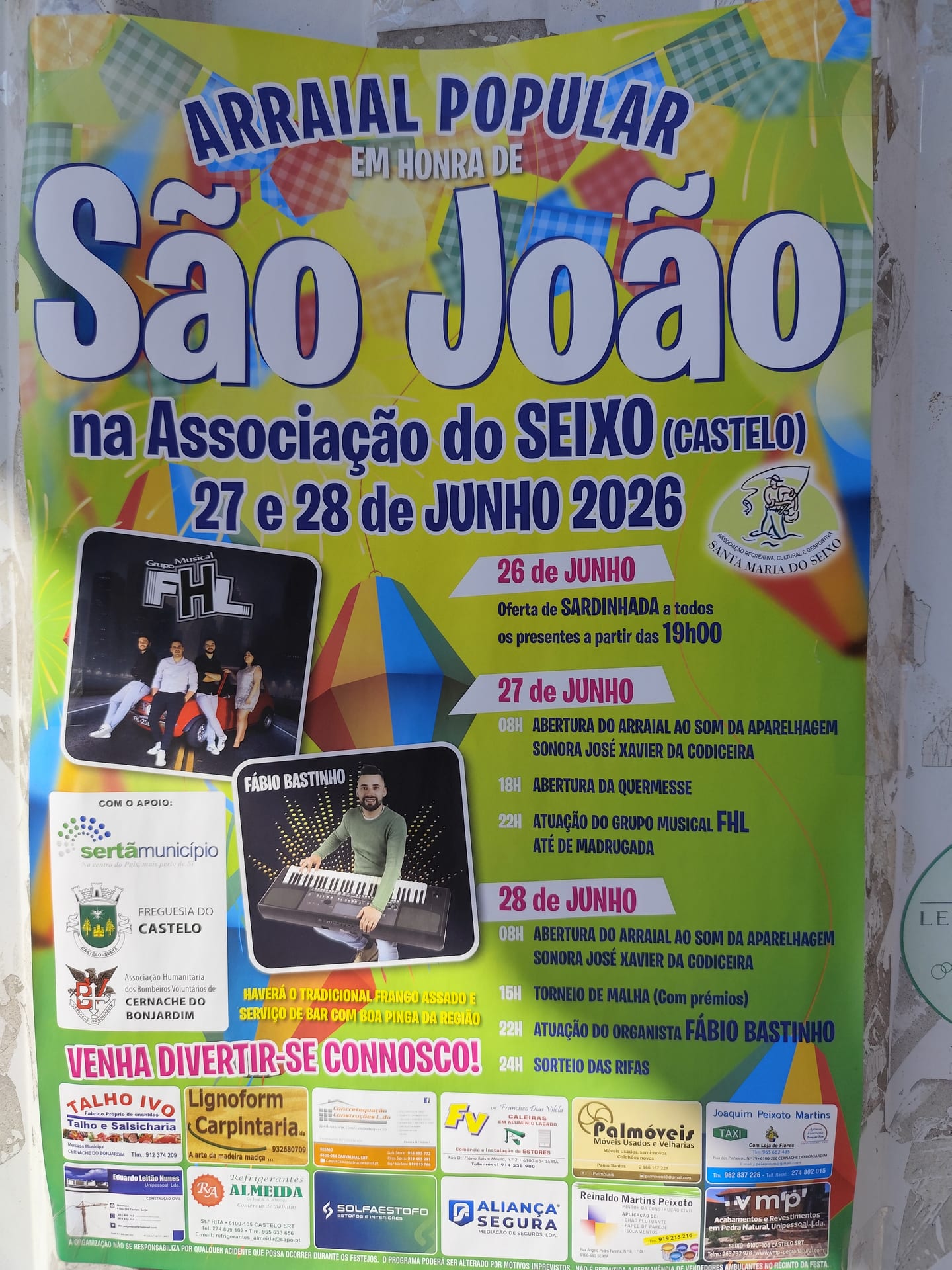 Cartaz de Arraial Popular em Honra de São João