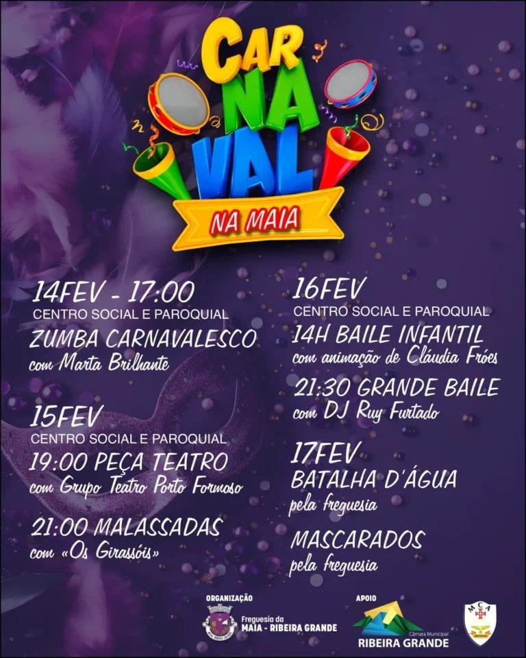 Cartaz de Carnaval na Maia