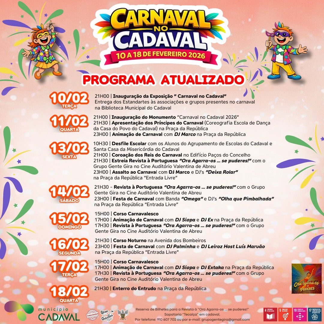 Cartaz de Carnaval no Cadaval