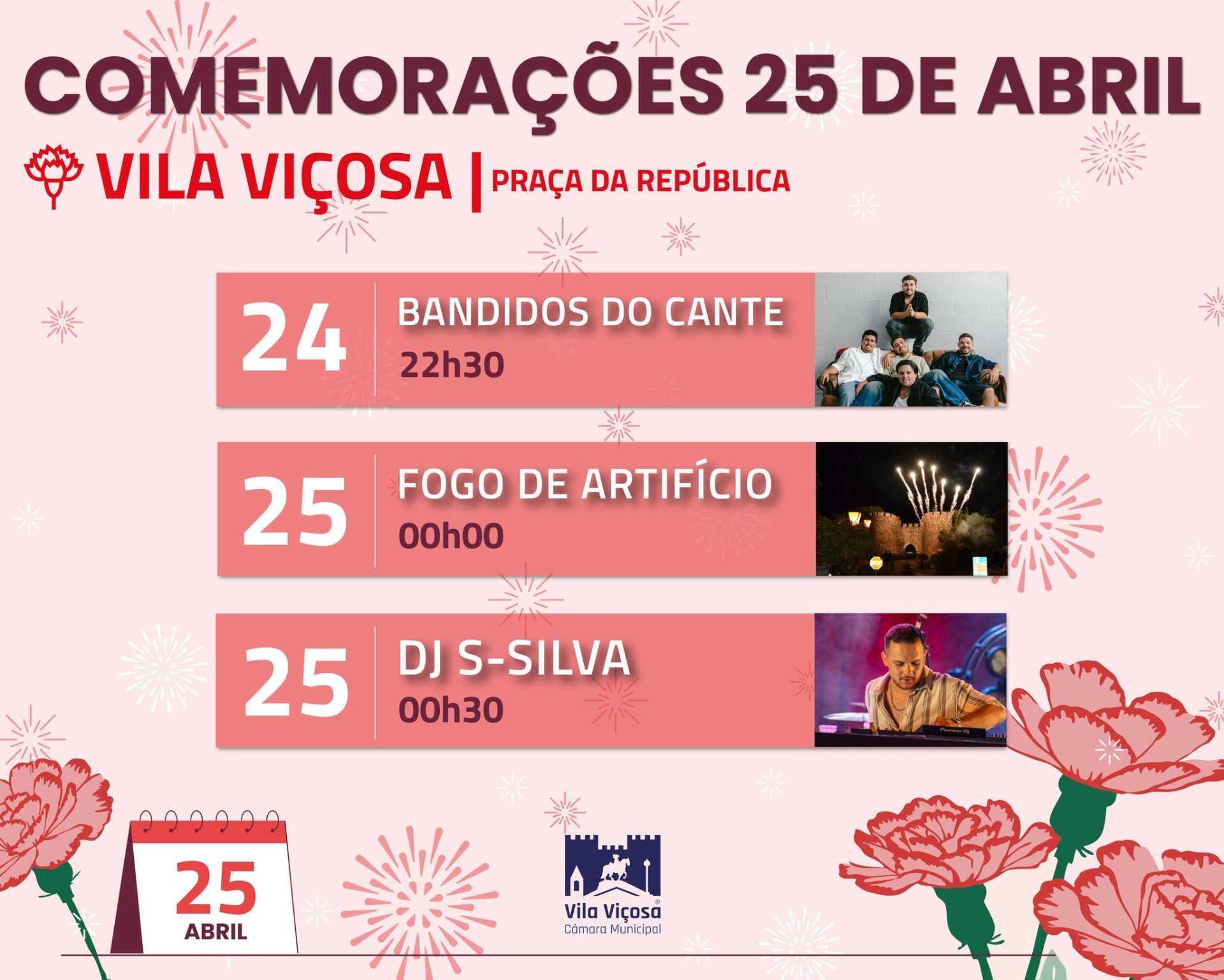 Cartaz de Comemorações 25 de Abril