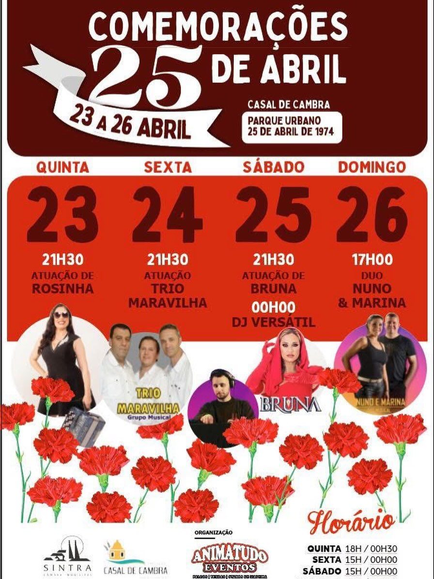 Cartaz de Comemorações 25 de Abril