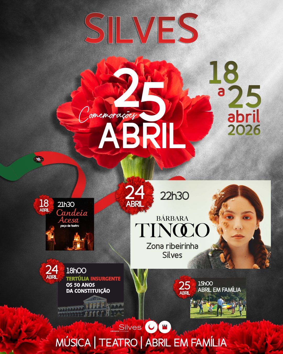 Cartaz de Comemorações do 25 Abril