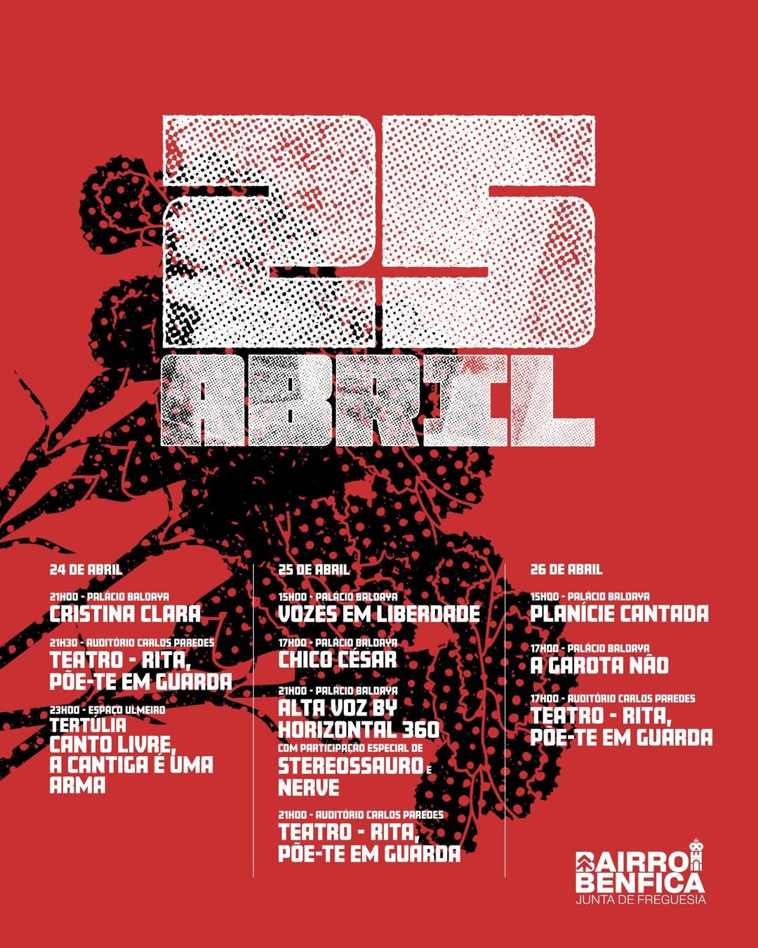 Cartaz de Comemorações do 25 Abril