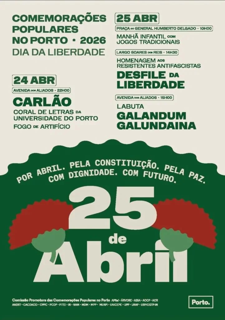Cartaz de Comemorações do 25 de Abril