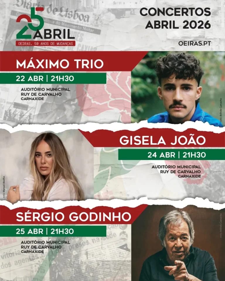 Cartaz de Concertos Abril 2026