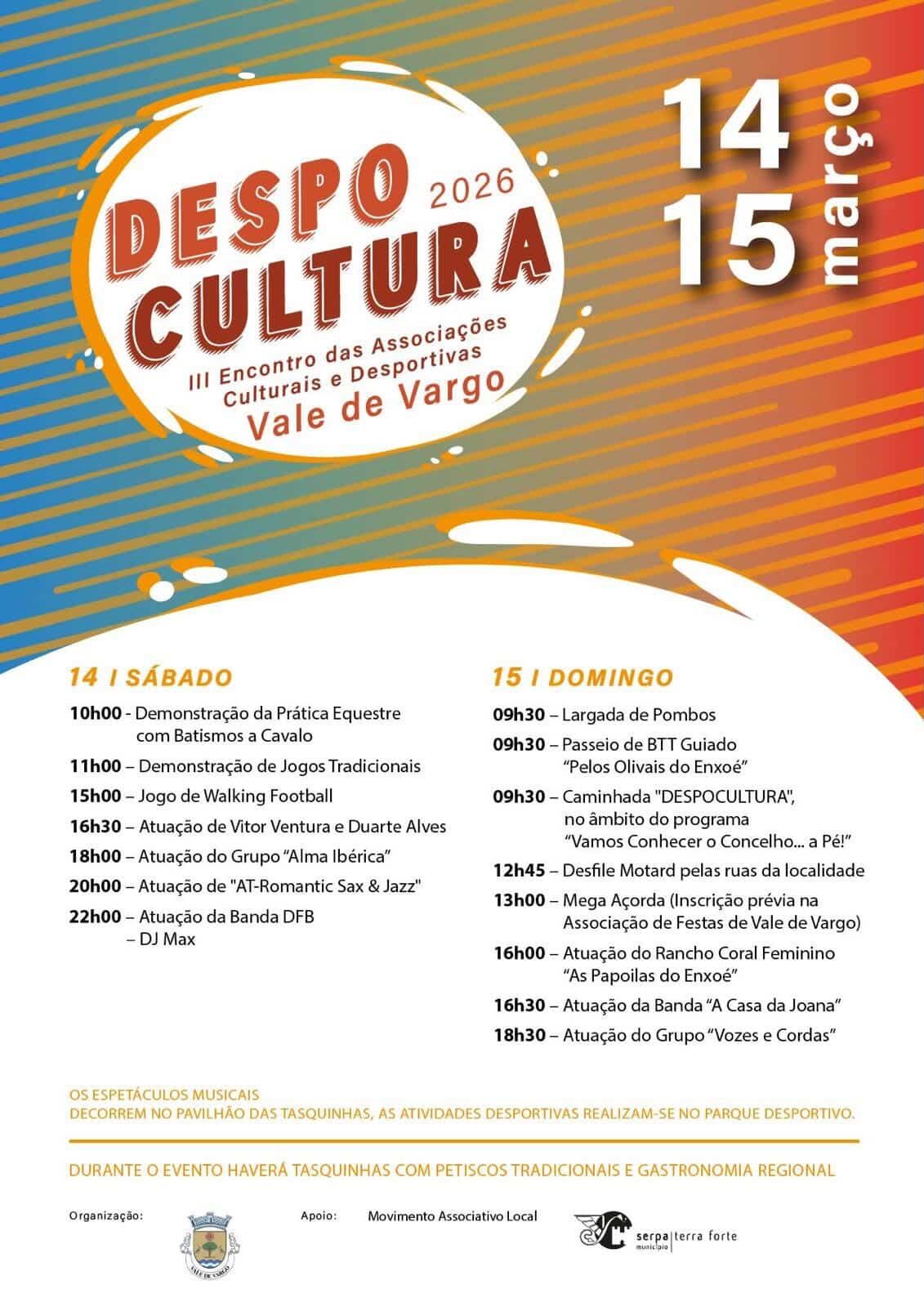 Cartaz de Despocultura – III Encontro das Associações Culturais e Desportivas de Vale de Vargo