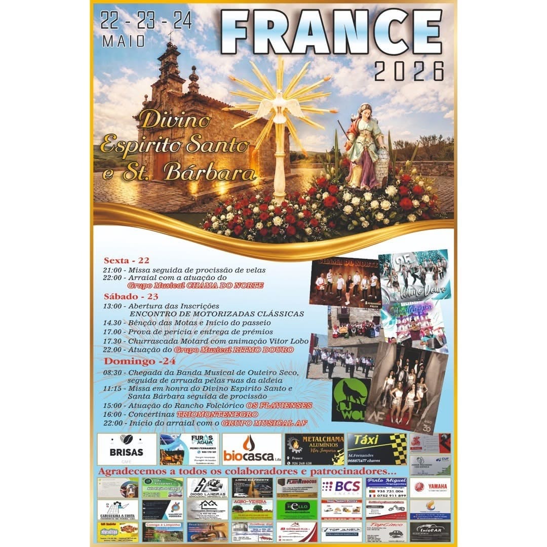 Cartaz de Divino Espírito Santo e St.ª Bárbara