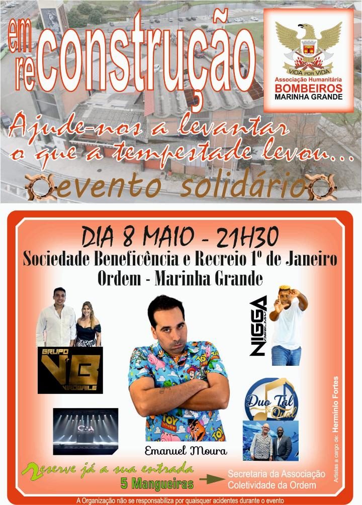Cartaz de Evento Solidário - Em Reconstrução