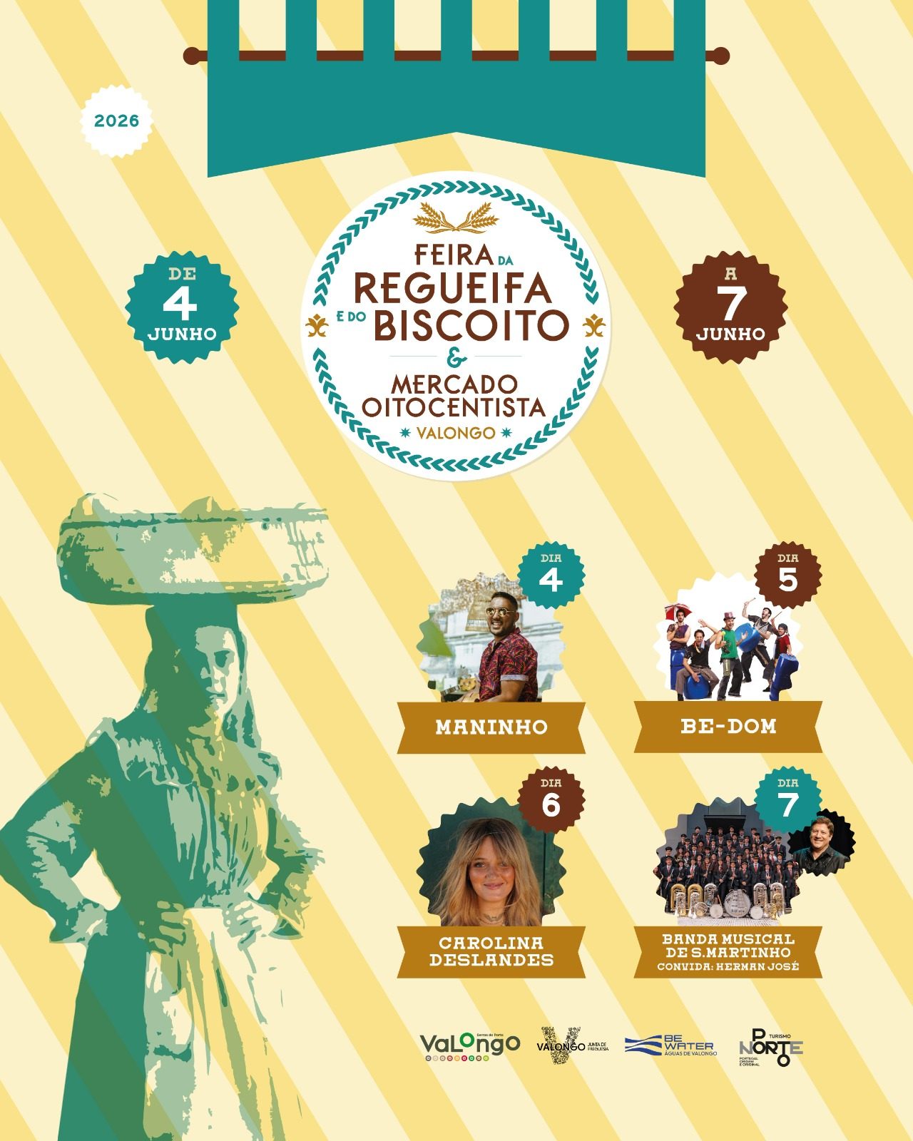 Cartaz de Feira da Regueifa e do Biscoito & Mercado Oitocentista