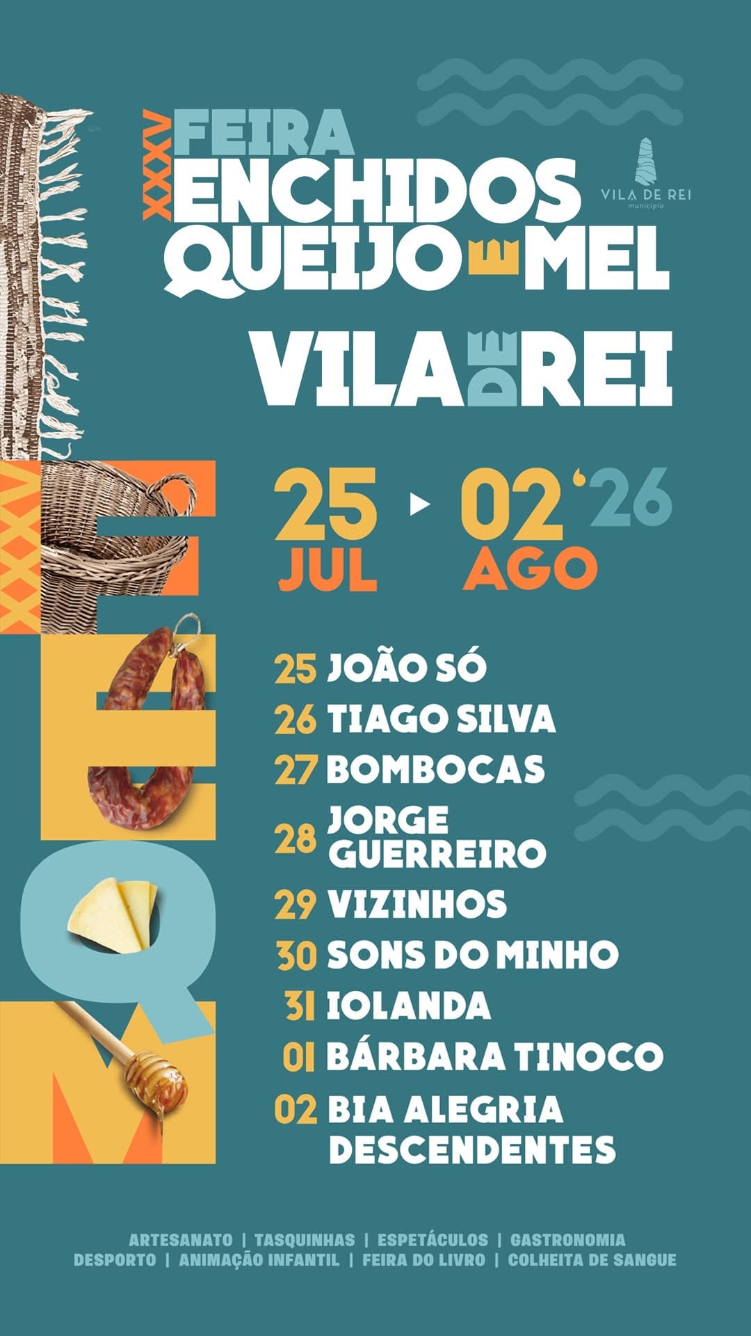 Cartaz de Feira de Enchidos, Queijo e Mel