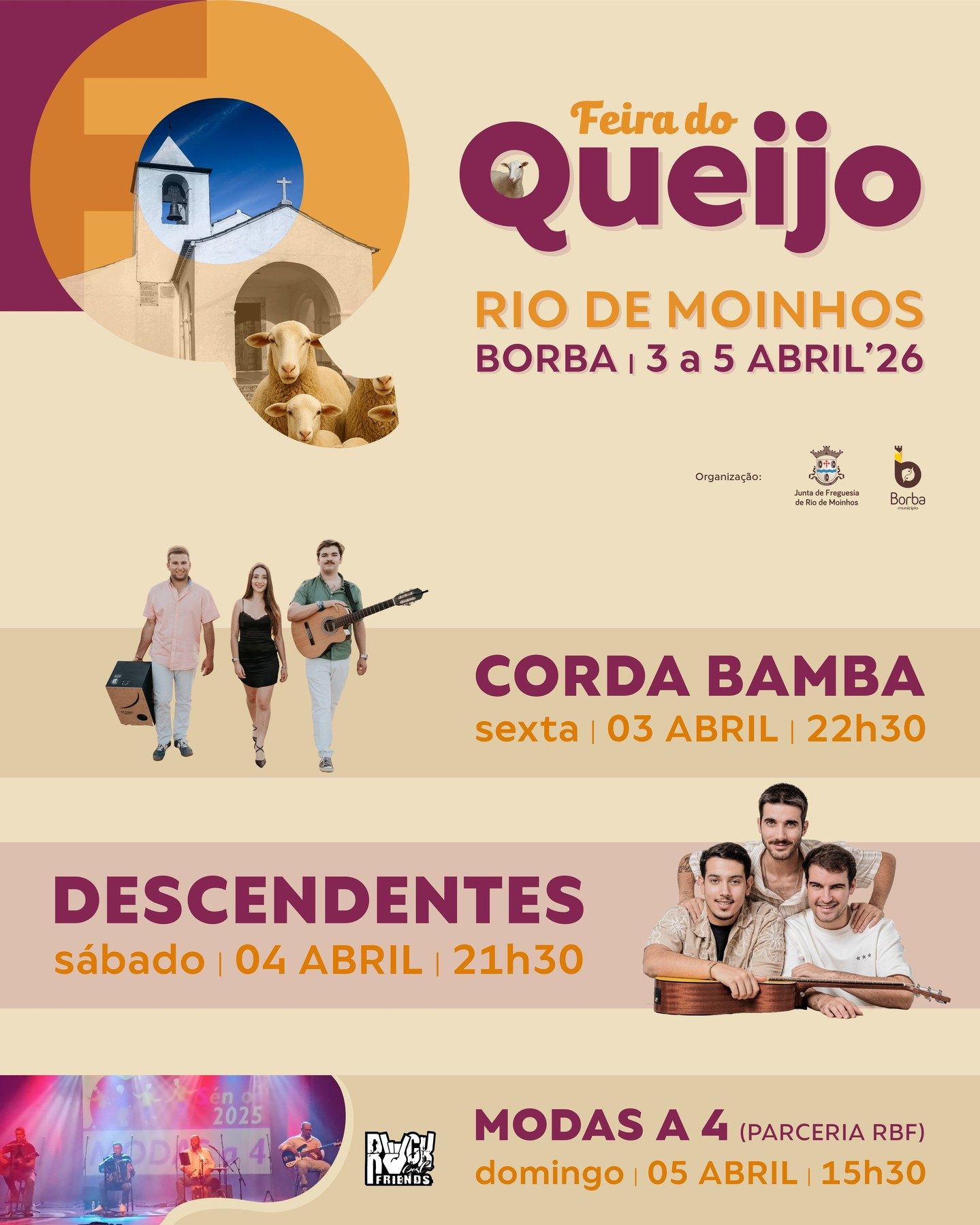Cartaz de Feira do Queijo de Rio de Moinhos