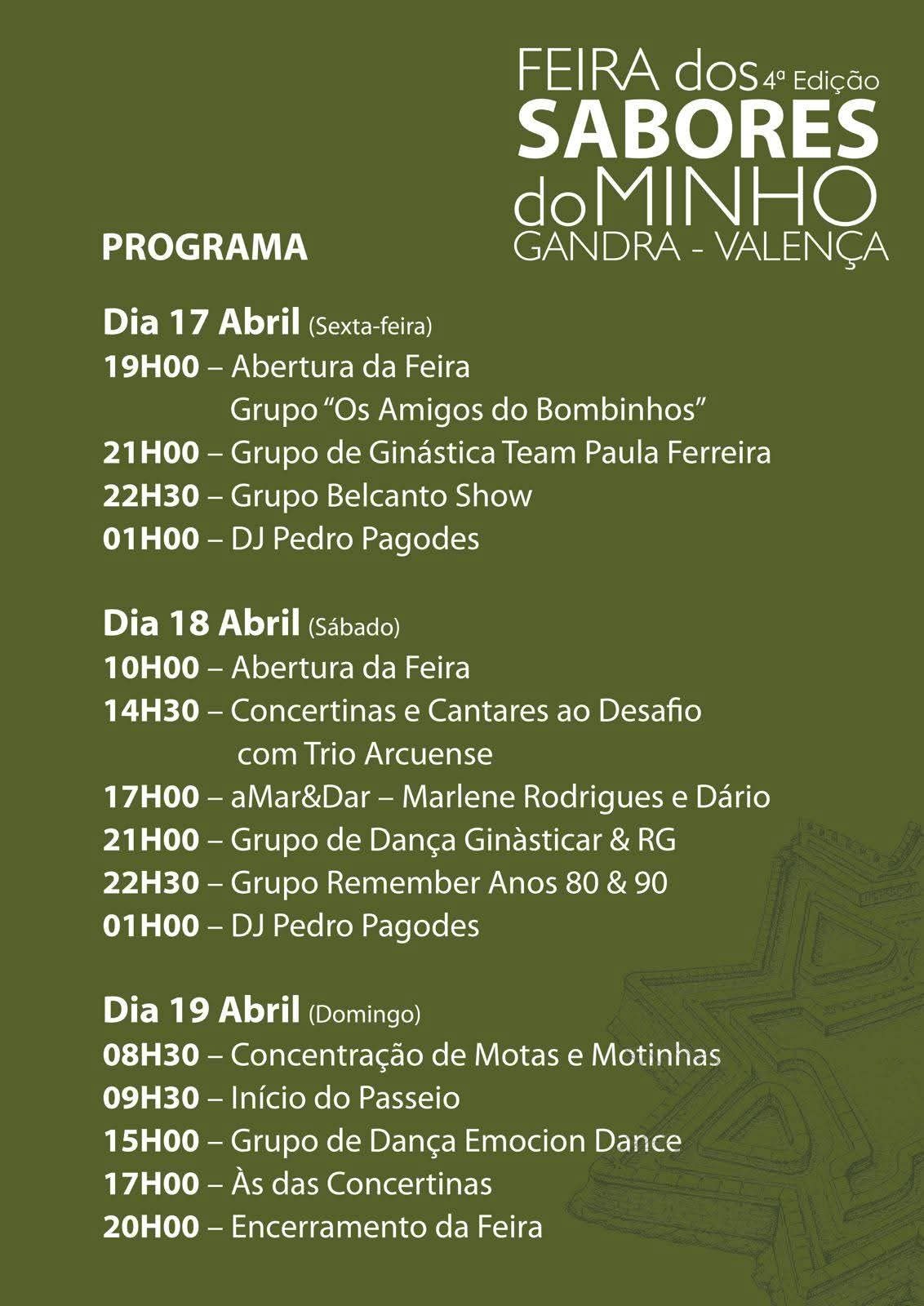 Cartaz de Feira dos Sabores do Minho