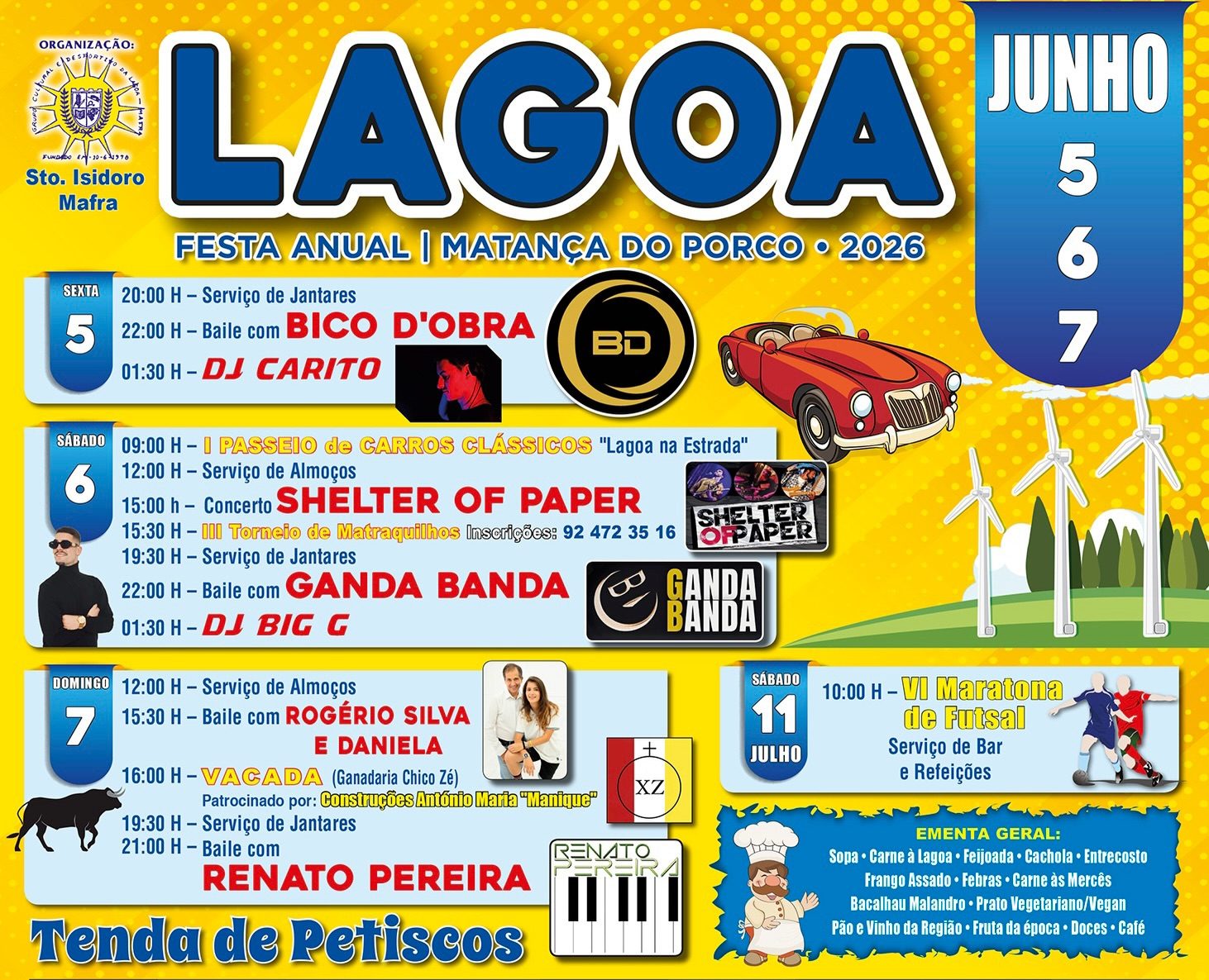 Cartaz de Festa Anual de Lagoa