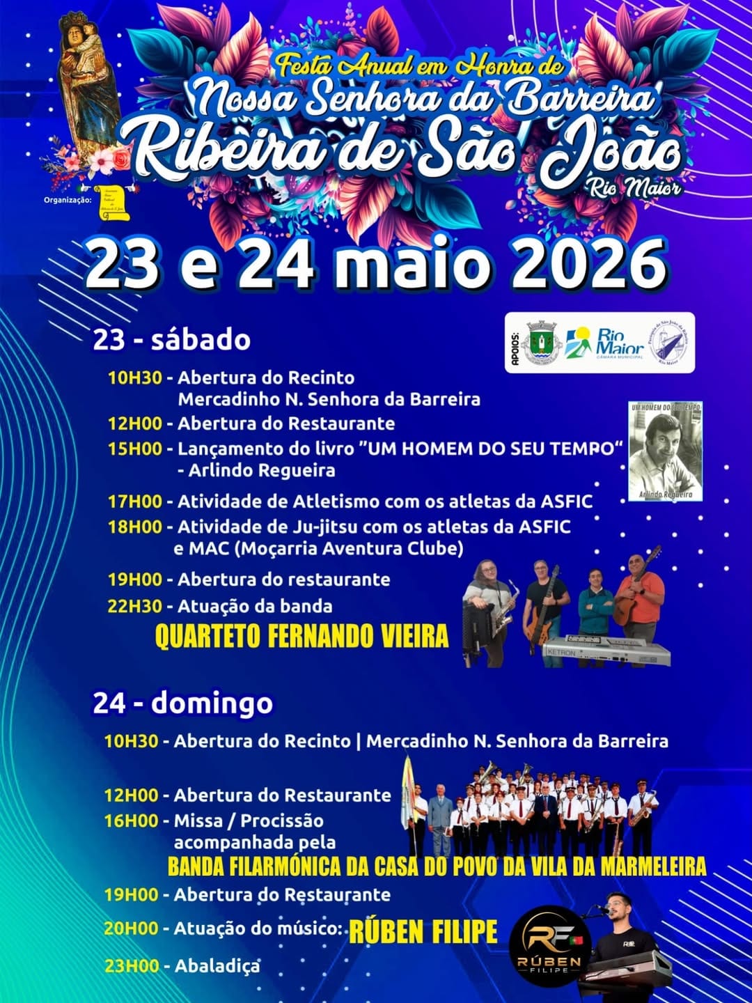 Cartaz de Festa Anual em Honra de N.ª Sr.ª da Barreira