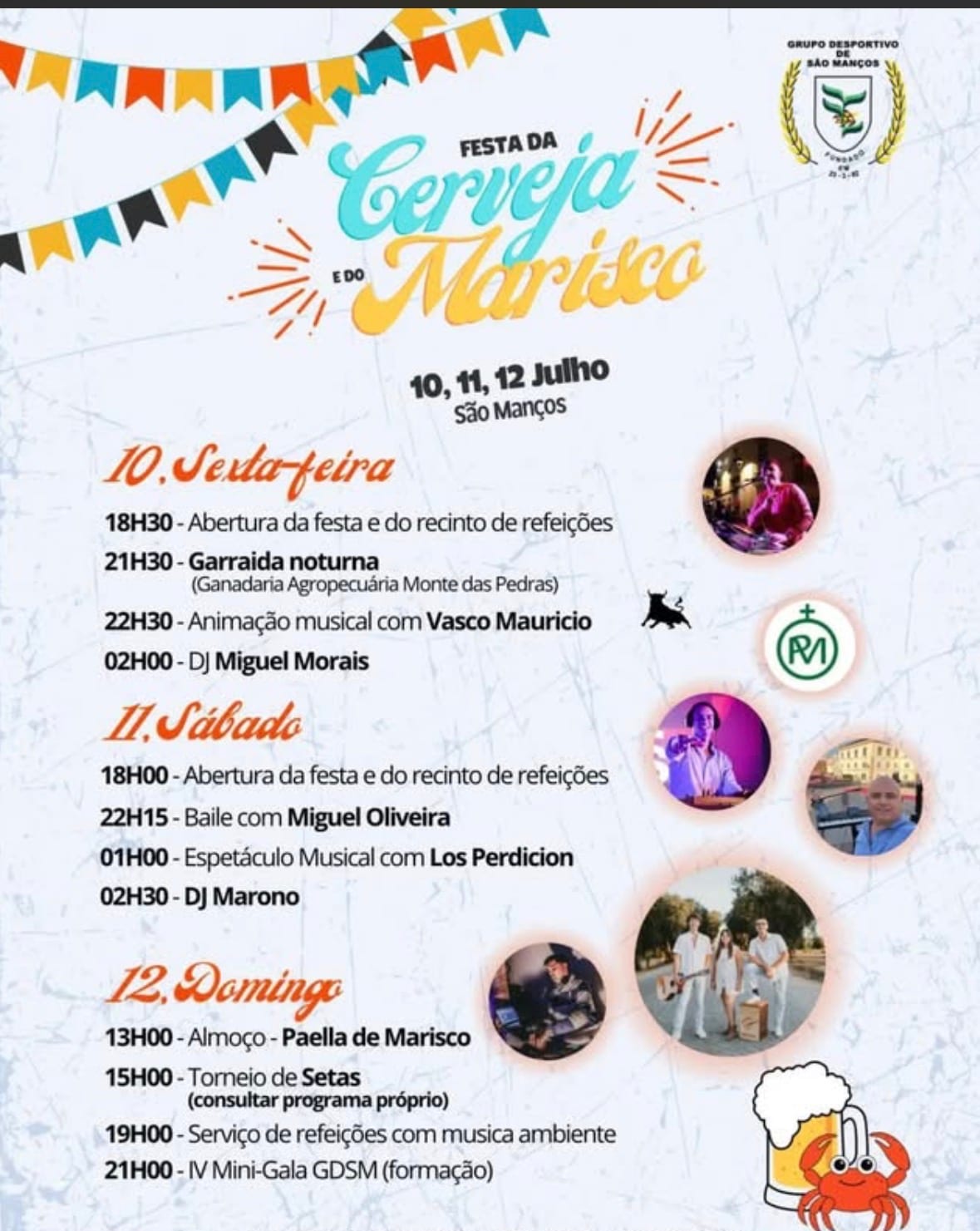 Cartaz de Festa da Cerveja e do Marisco