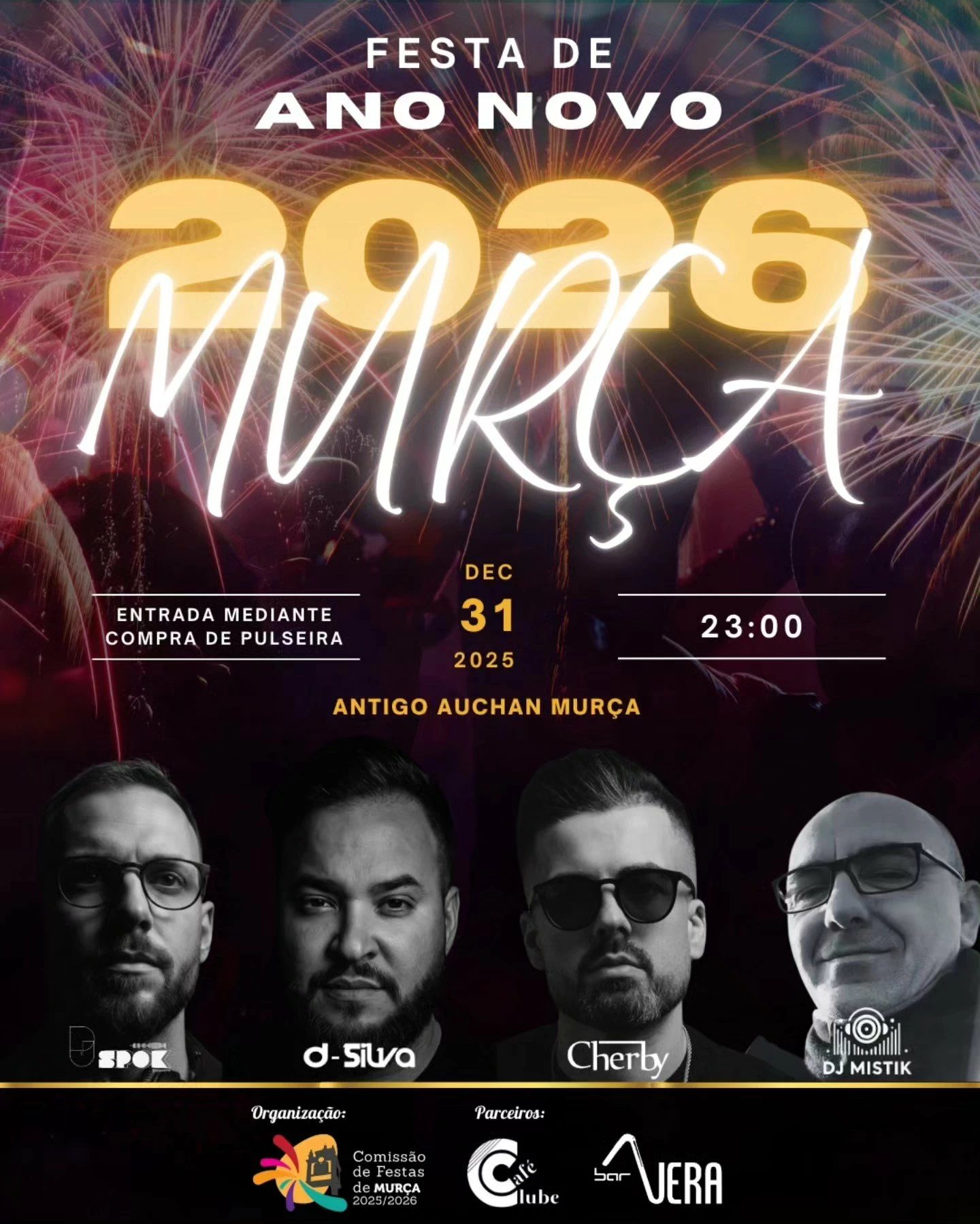 Cartaz de Festa de Ano Novo 2025/2026 - Murça