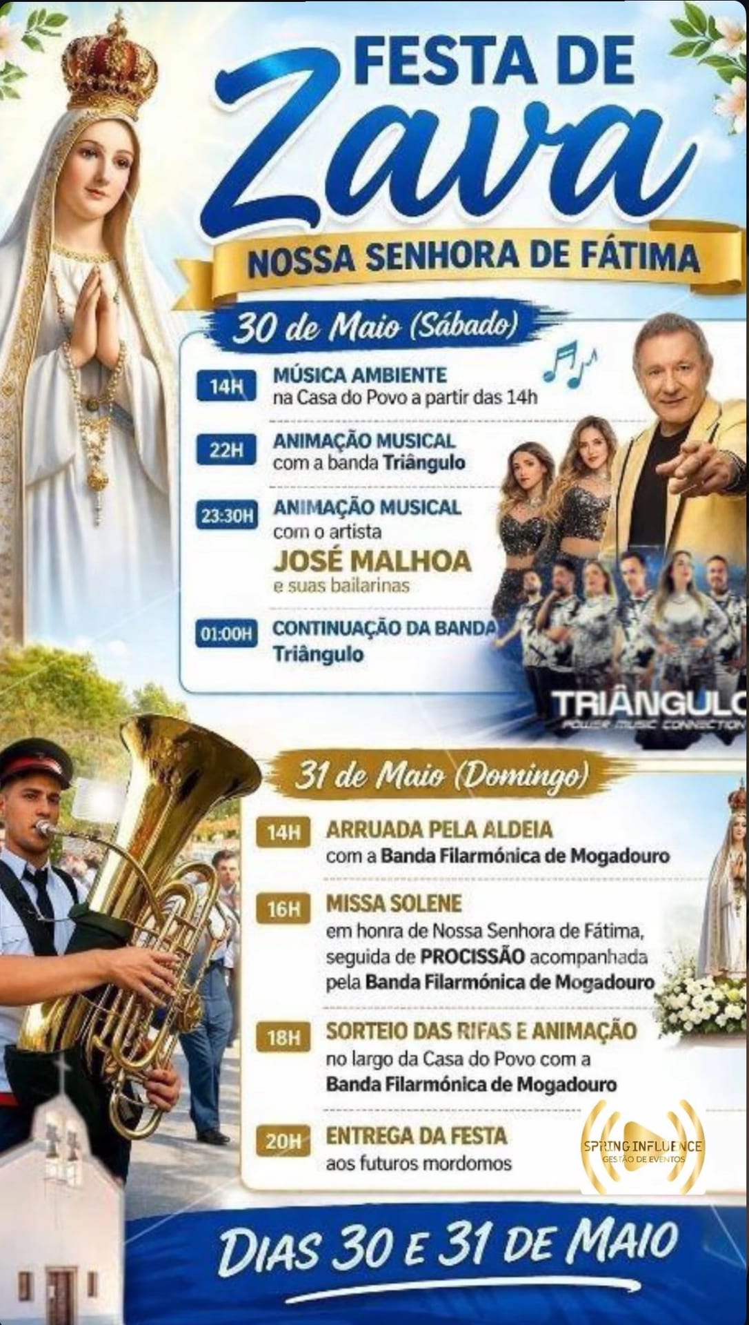 Cartaz de Festa de N.ª Sr.ª de Fátima