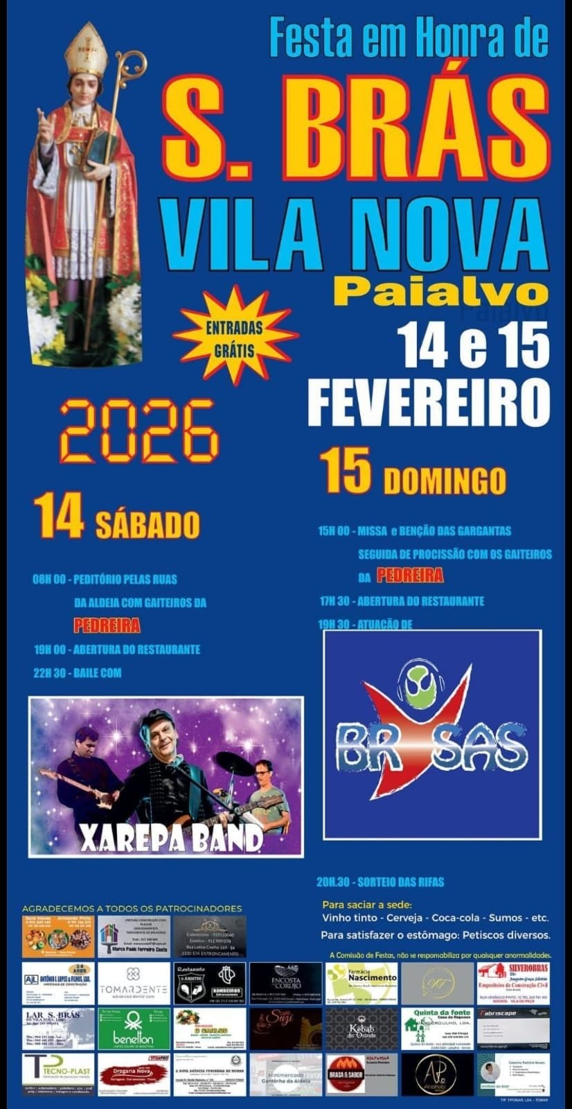 Cartaz de Festa de São Brás