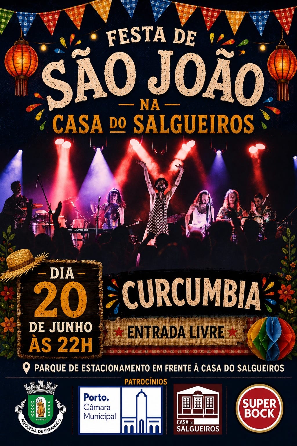 Cartaz de Festa de São João na Casa do Salgueiros