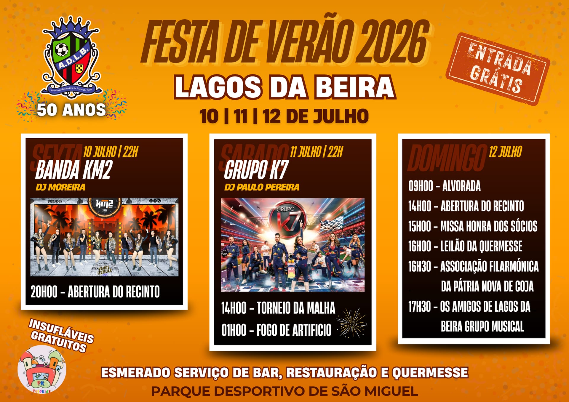 Cartaz de Festa de Verão 2026