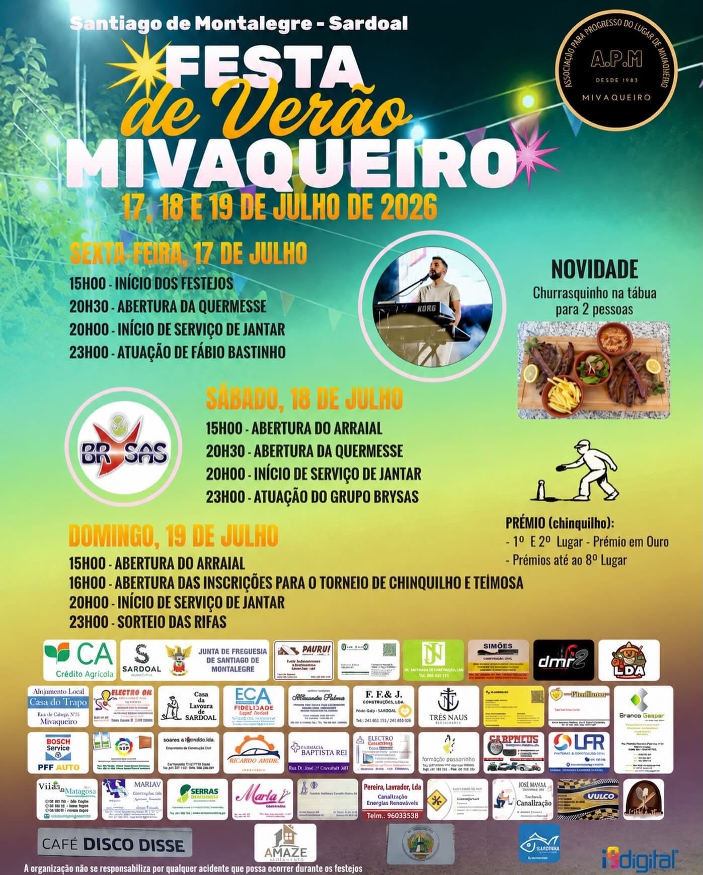 Cartaz de Festa de Verão de Mivaqueiro
