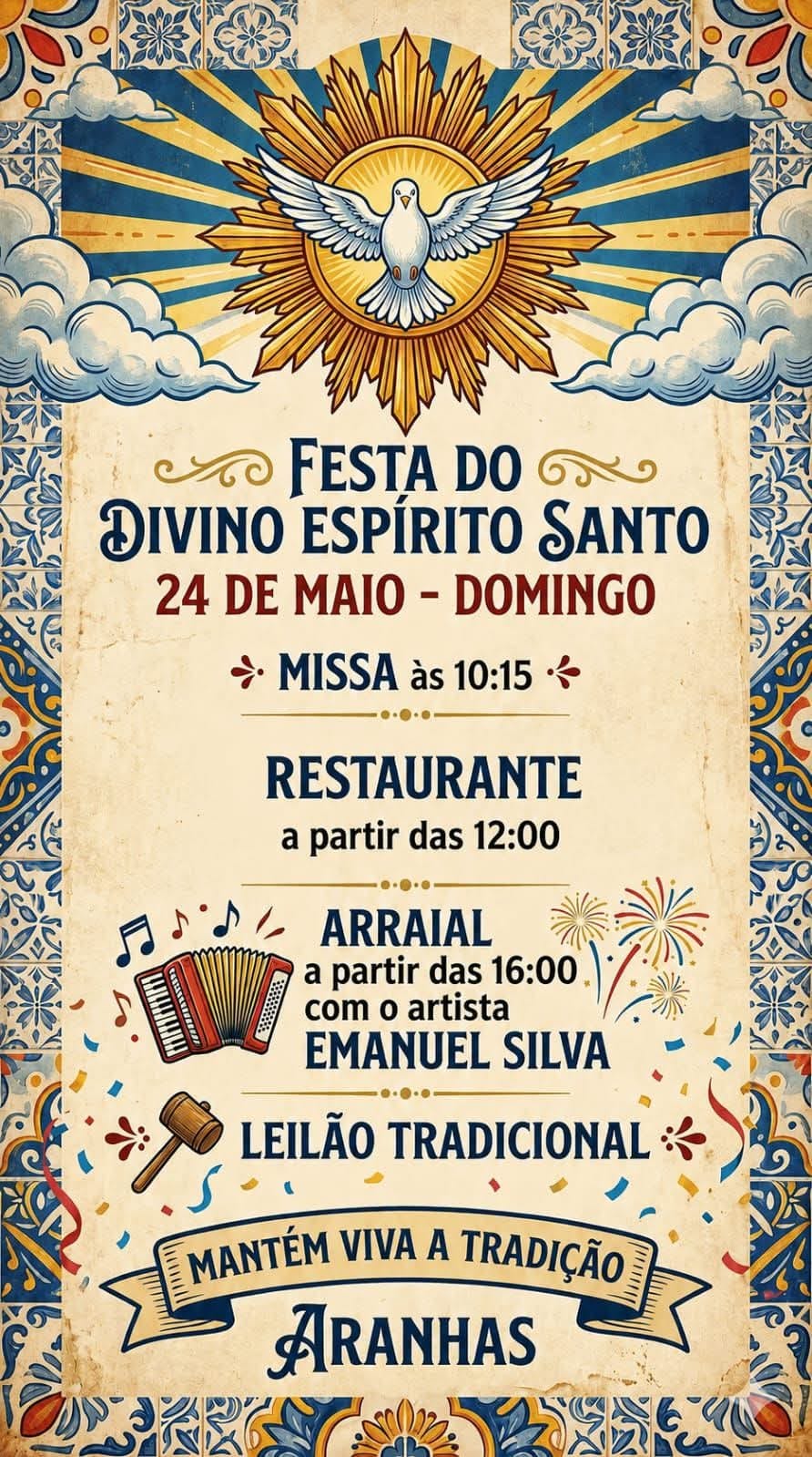 Cartaz de Festa do Divino Espírito Santo