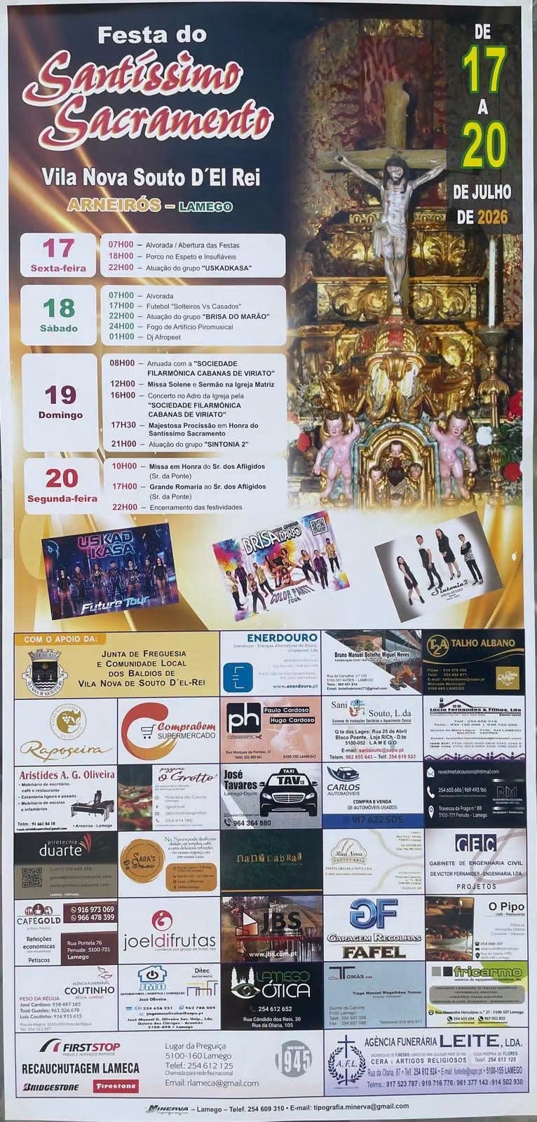 Cartaz de Festa do Santíssimo Sacramento