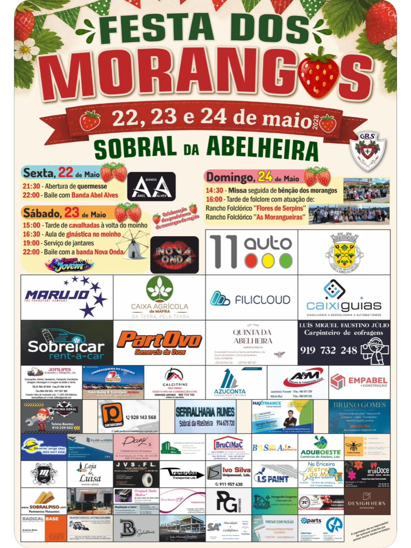 Cartaz de Festa dos Morangos