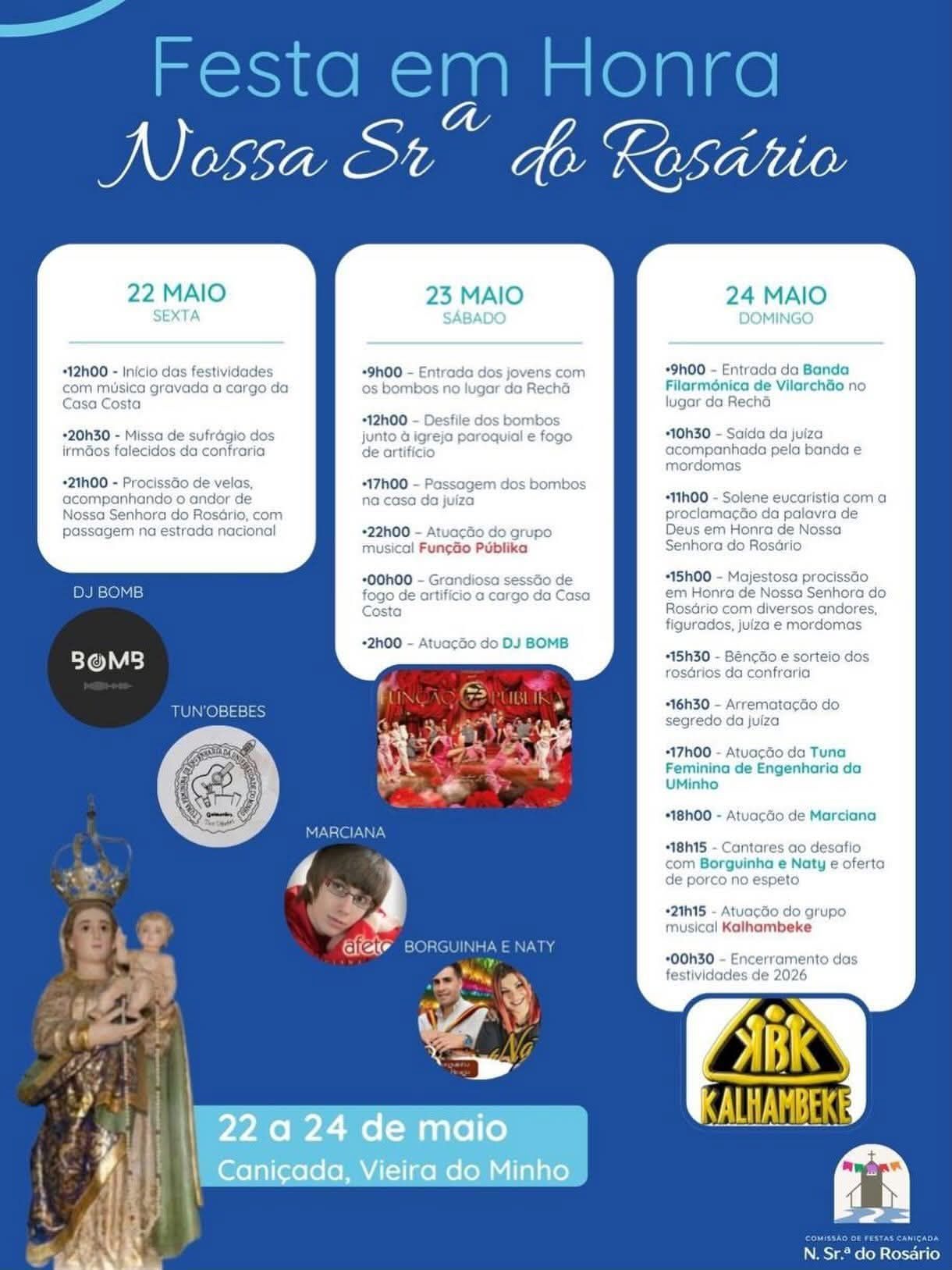 Cartaz de Festa em Honra a N.ª Sr.ª do Rosário
