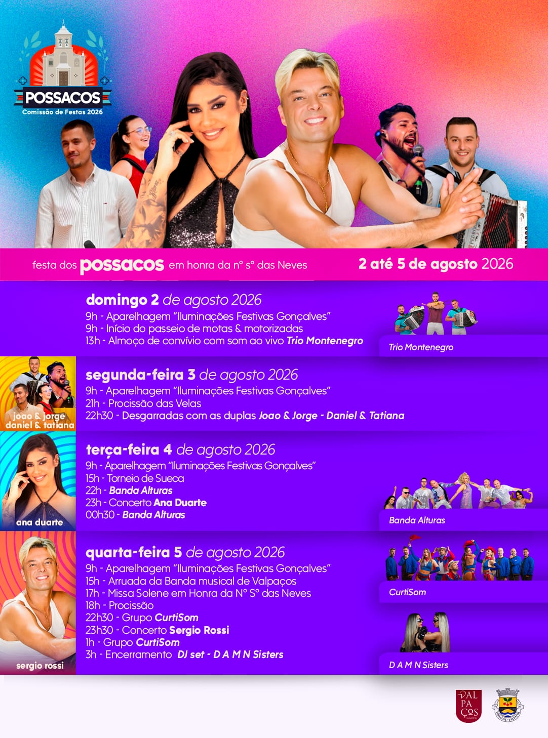 Cartaz de Festa em Honra da N.ª Sr.ª das Neves