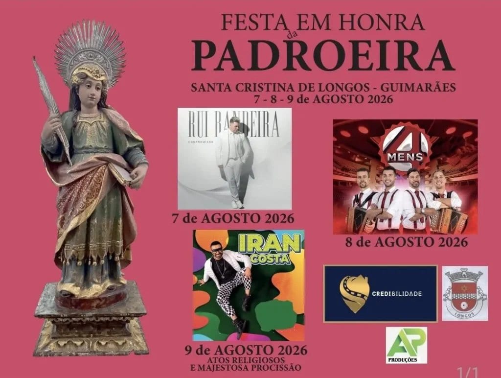 Cartaz de Festa em Honra da Padroeira Santa Cristina de Longos
