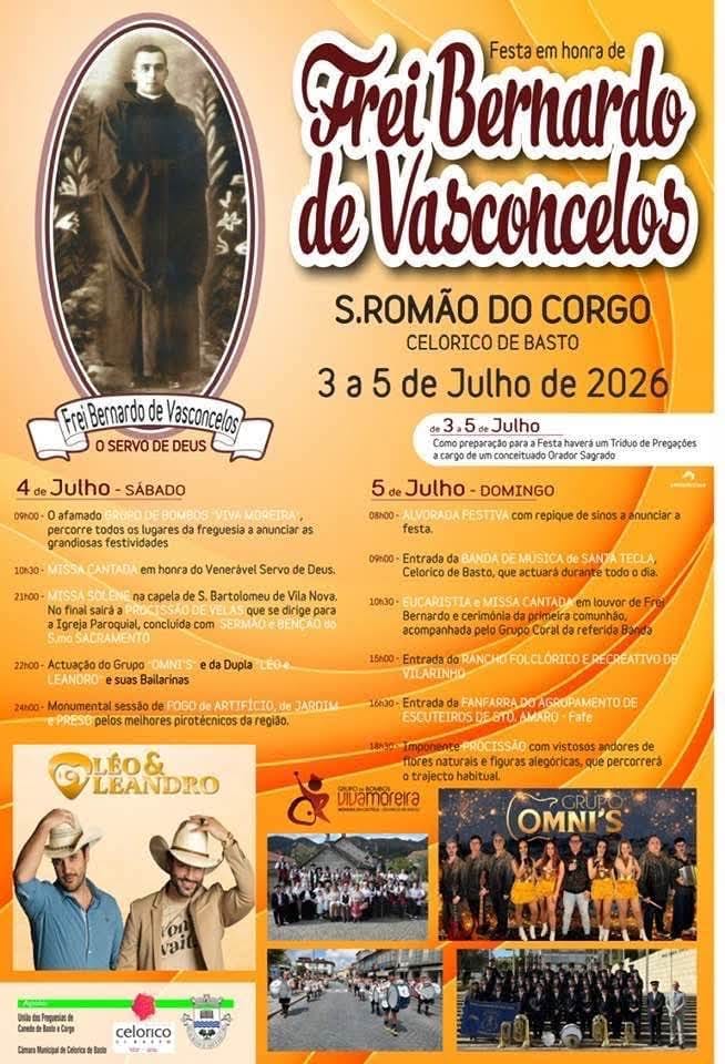 Cartaz de Festa em Honra de Frei Bernardo de Vasconcelos