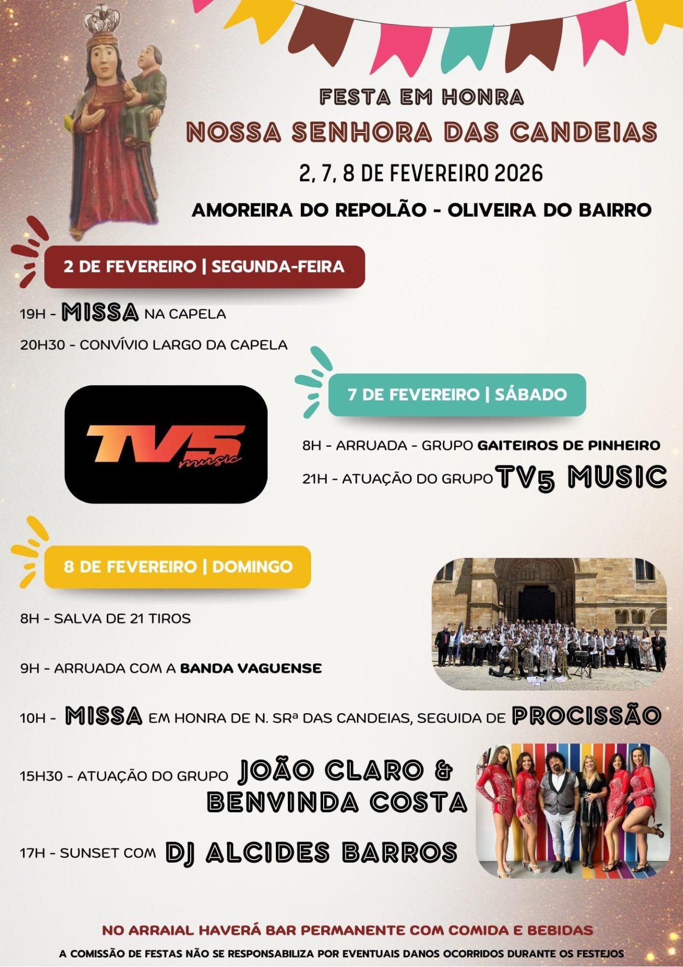 Cartaz de Festa em Honra de N. Sr.ª das Candeias