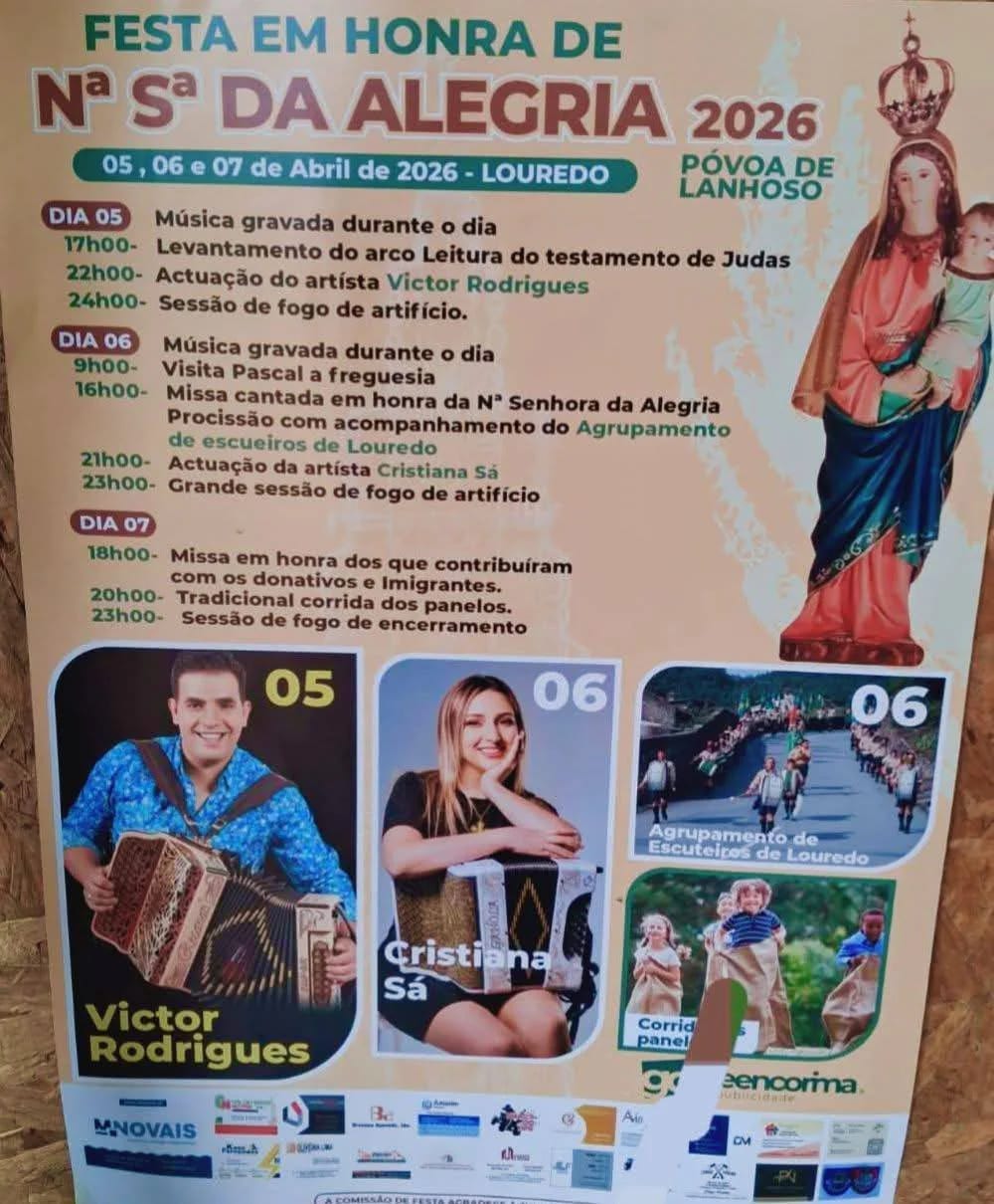 Cartaz de Festa em Honra de N.ª Sr.ª da Alegria