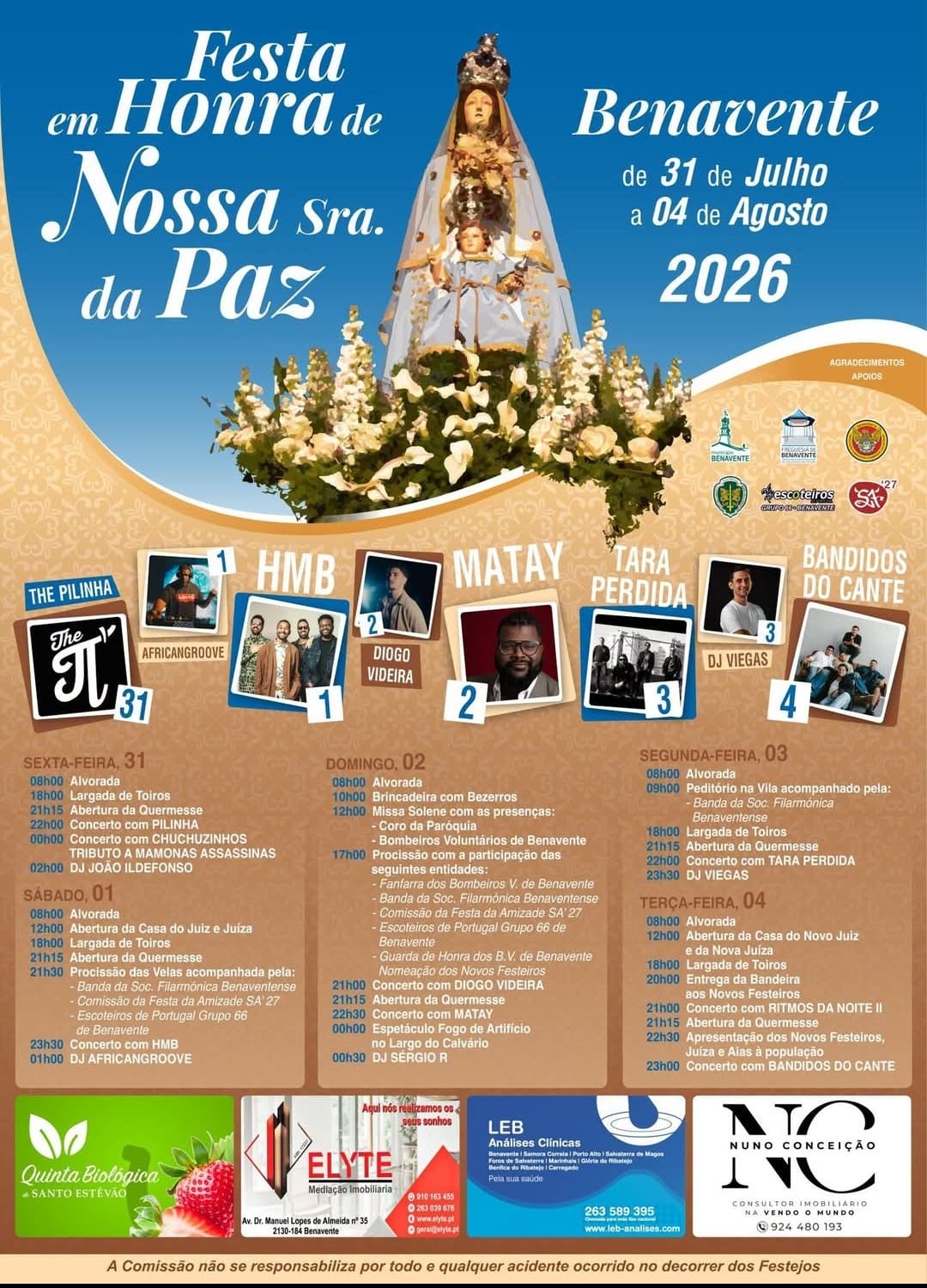 Cartaz de Festa em Honra de N.ª Sr.ª da Paz