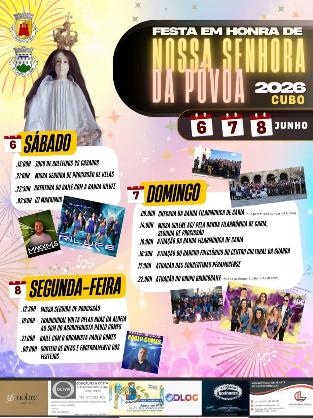 Cartaz de Festa em Honra de N.ª Sr.ª da Póvoa