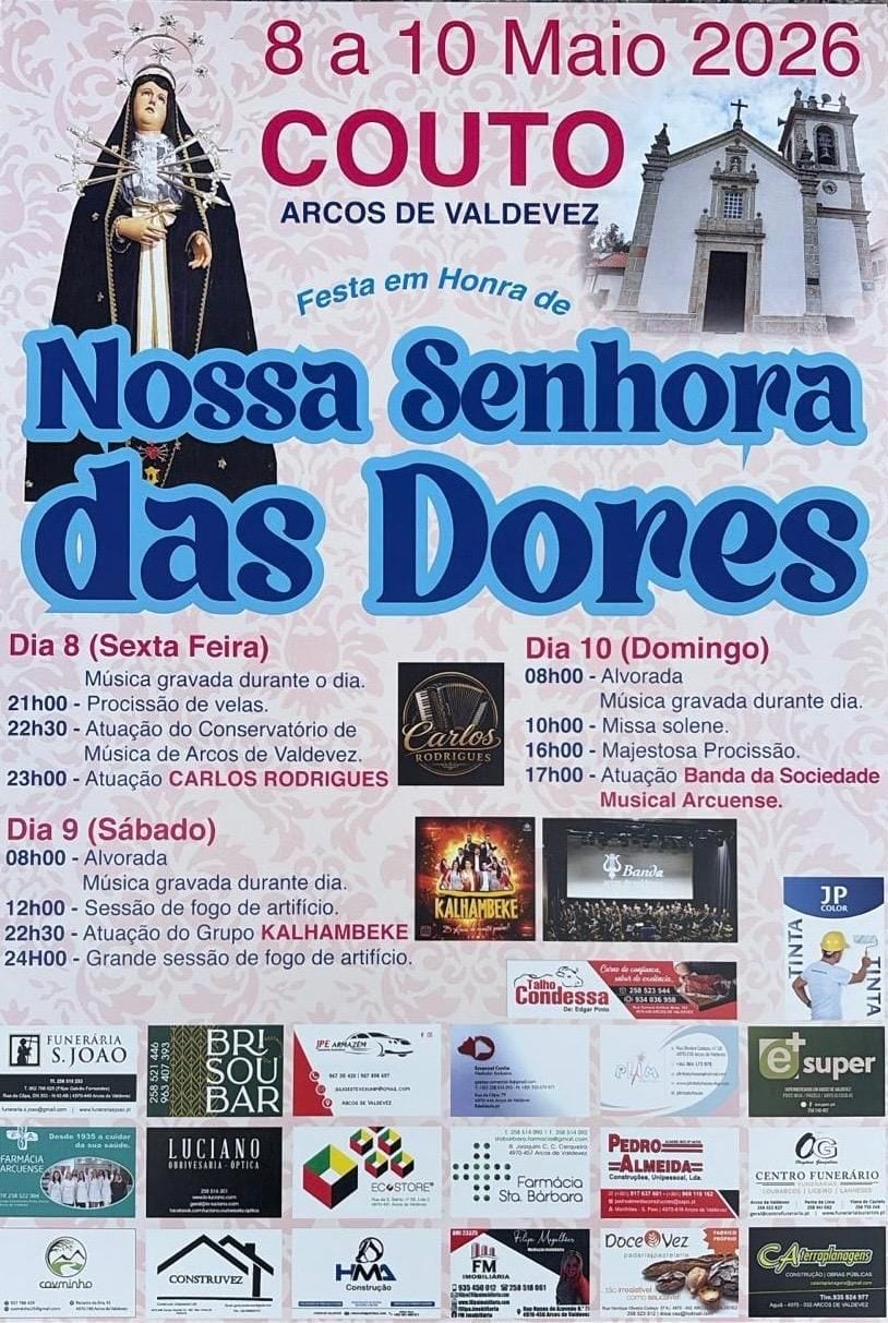 Cartaz de Festa em Honra de N.ª Sr.ª das Dores