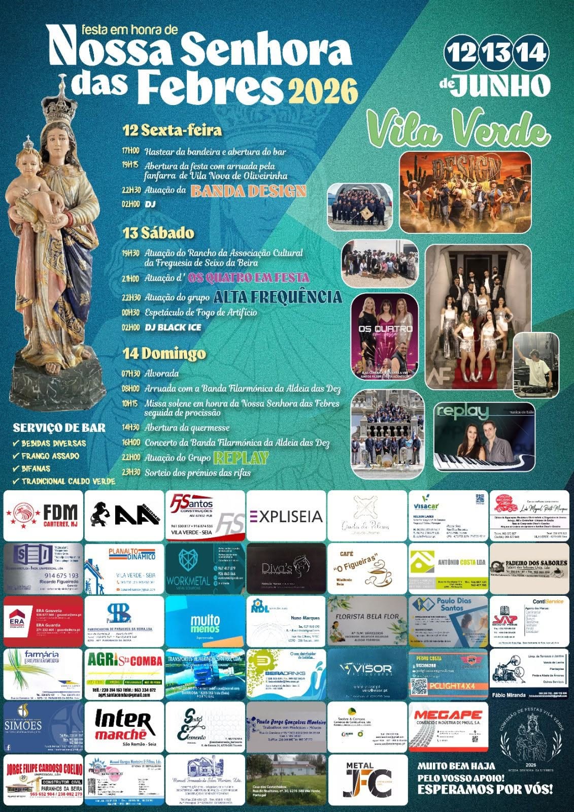 Cartaz de Festa em Honra de N.ª Sr.ª das Febres