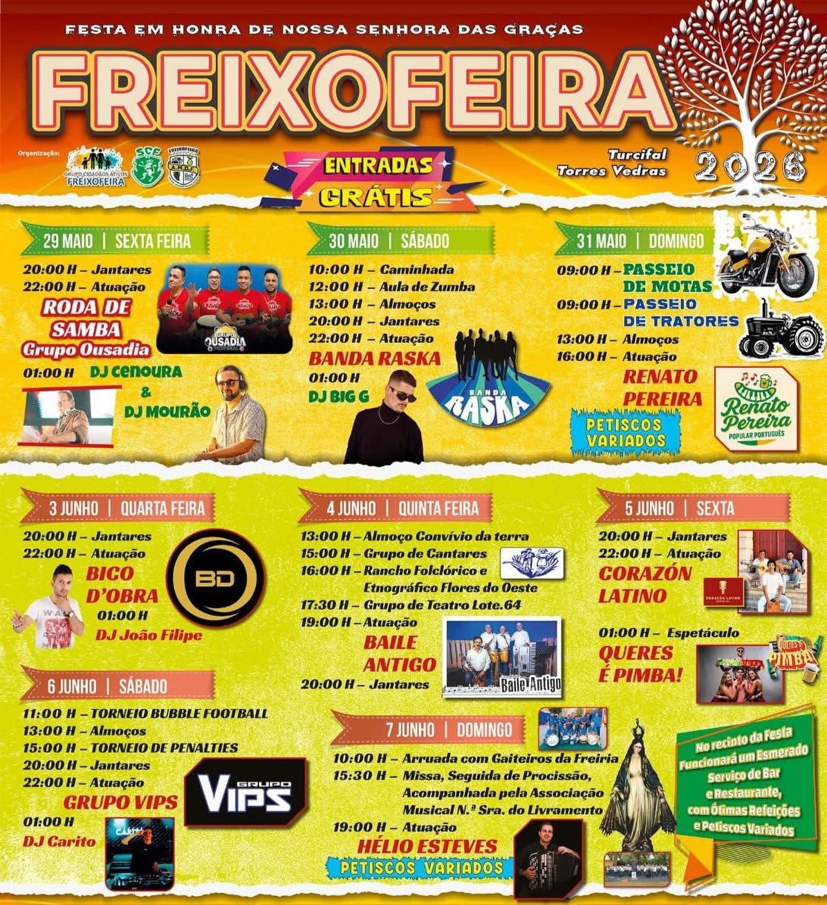 Cartaz de Festa em Honra de N.ª Sr.ª das Graças