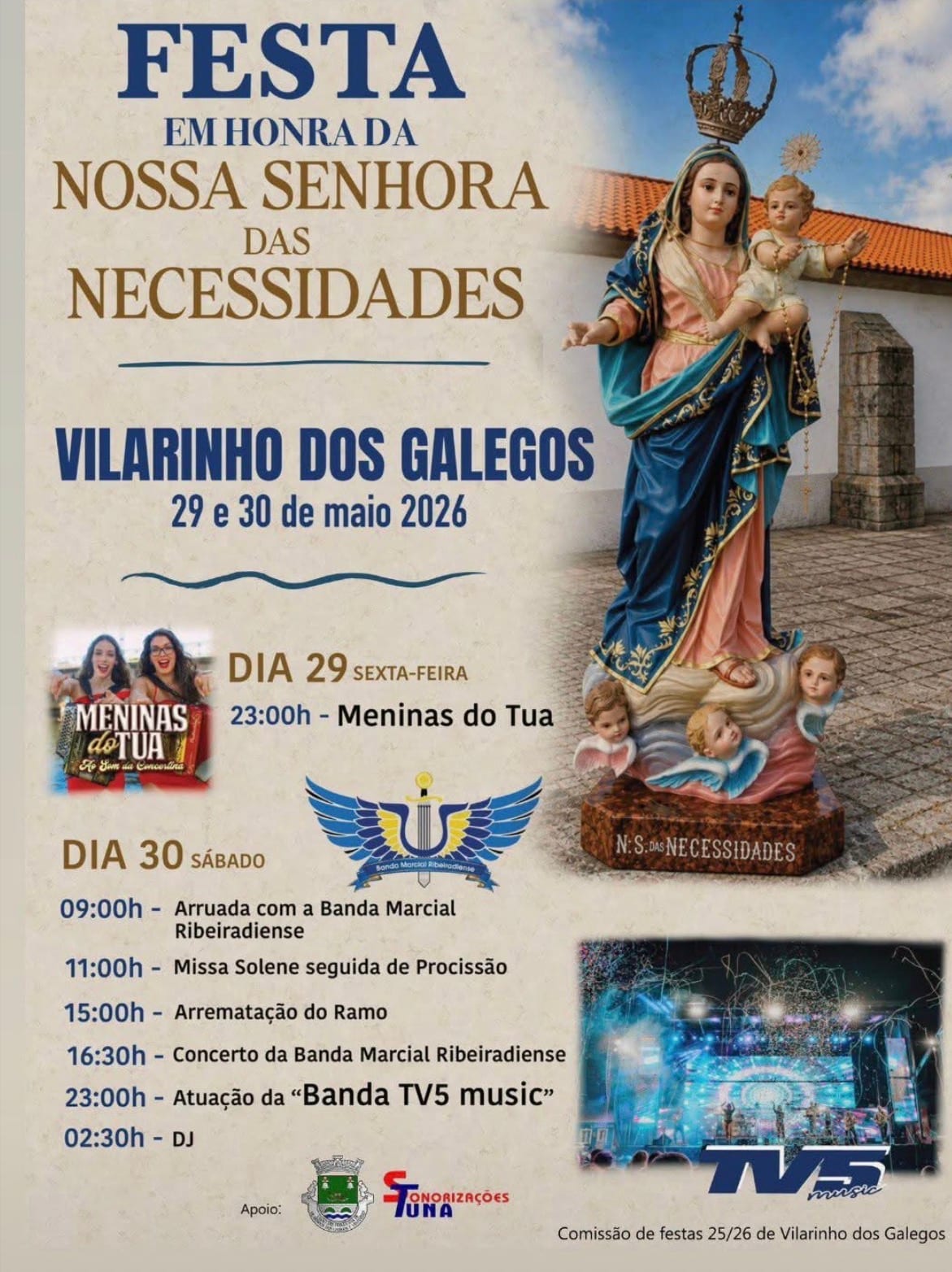 Cartaz de Festa em Honra de N.ª Sr.ª das Necessidades