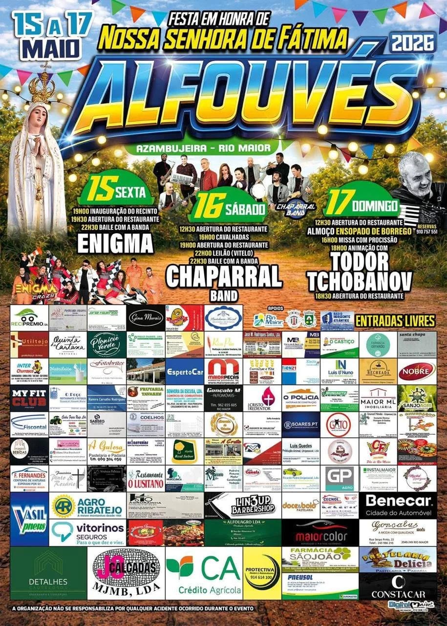 Cartaz de Festa em Honra de N.ª Sr.ª de Fátima