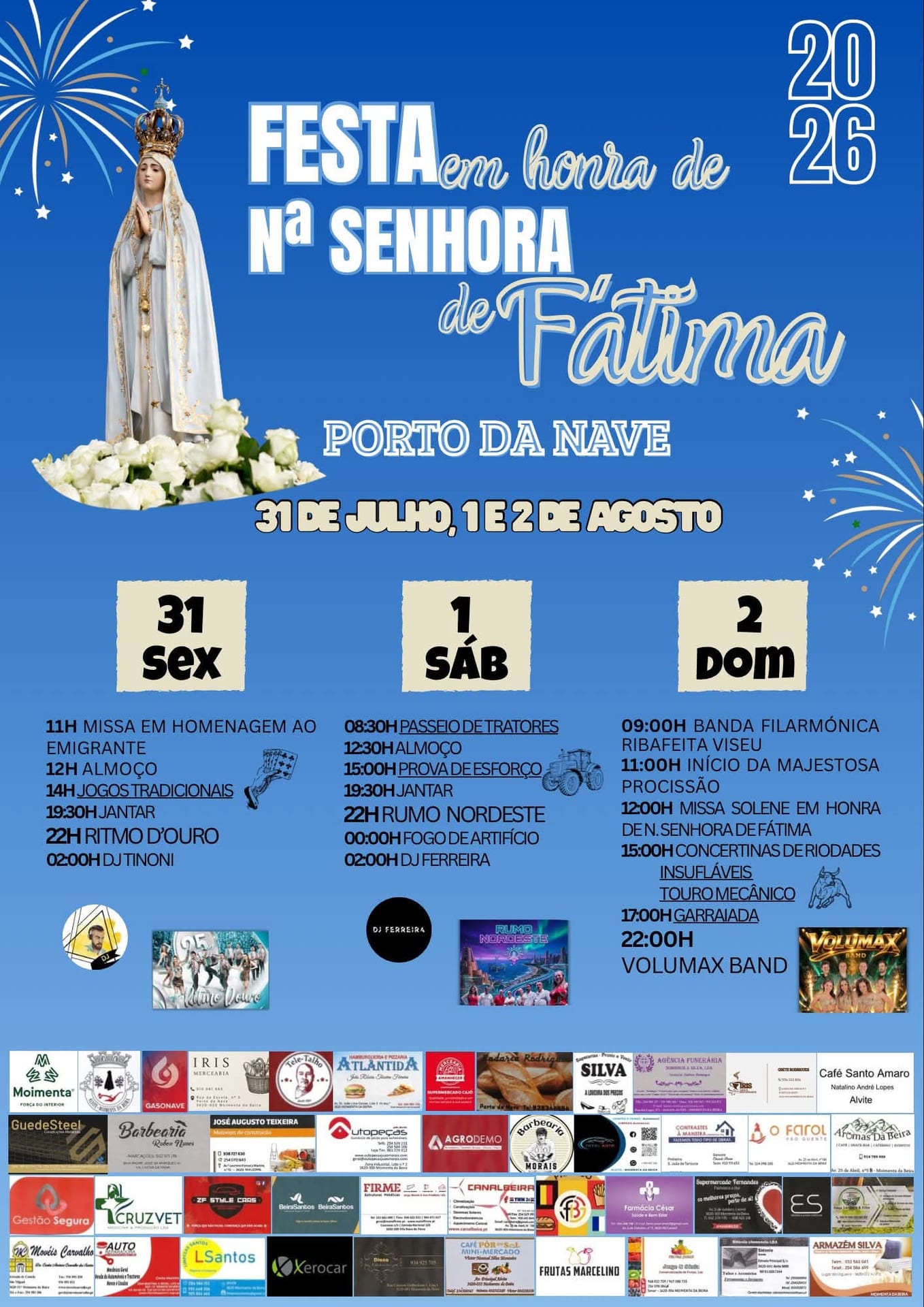 Cartaz de Festa em Honra de N.ª Sr.ª de Fátima