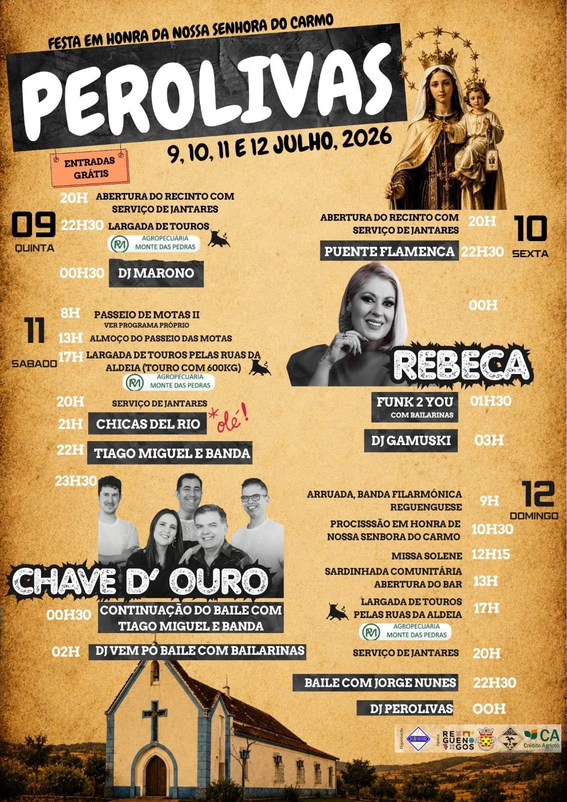 Cartaz de Festa em Honra de N.ª Sr.ª do Carmo